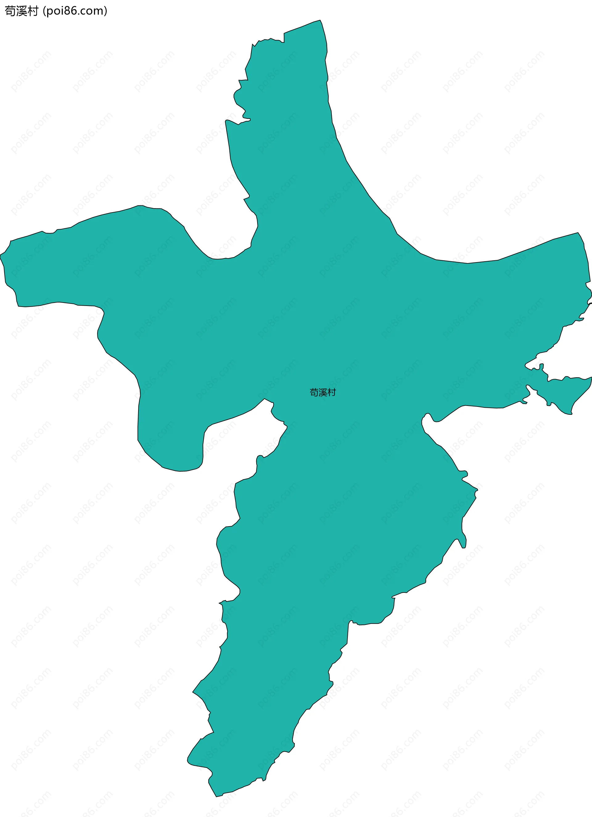 苟溪村边界地图