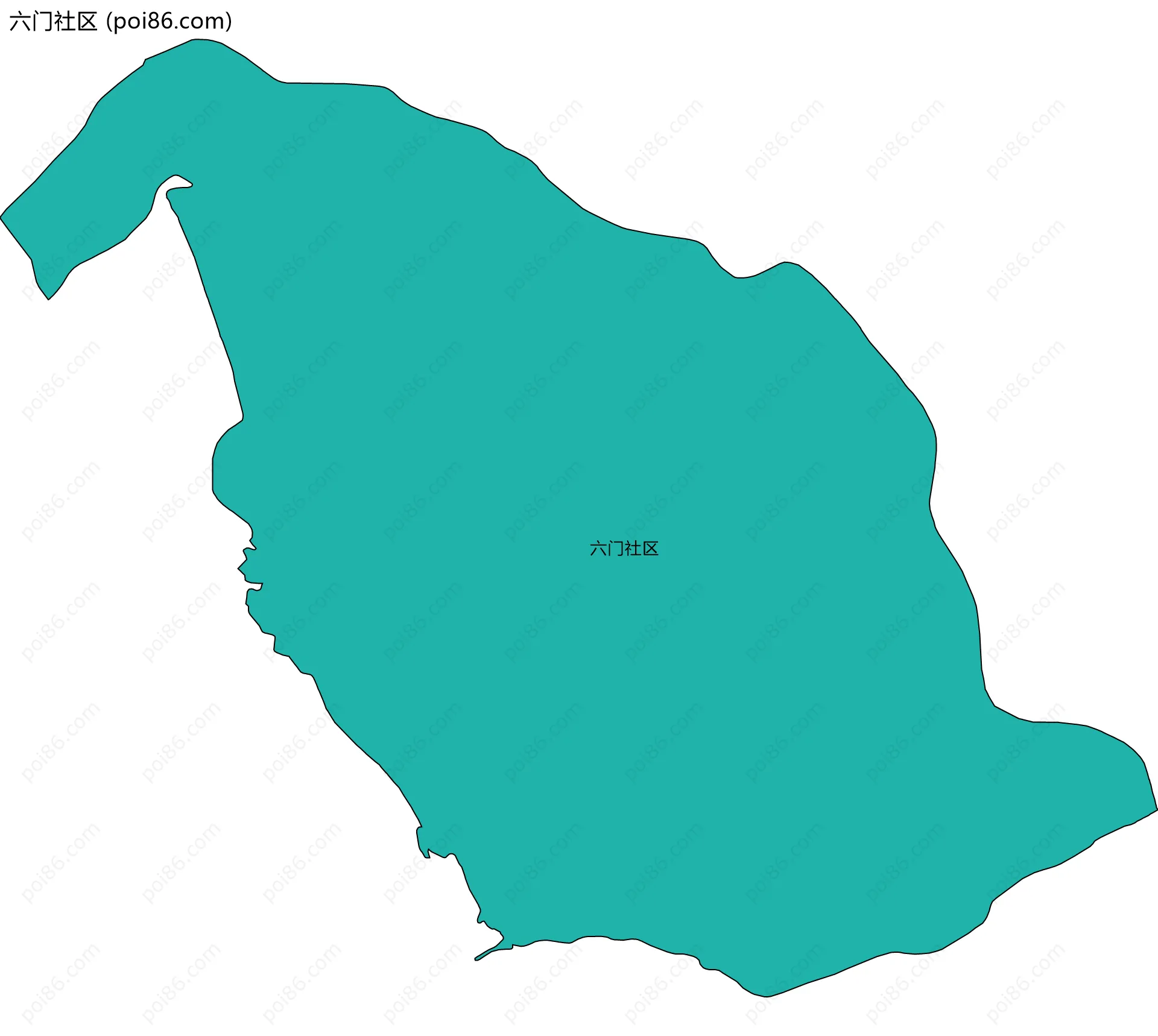 六门社区边界地图