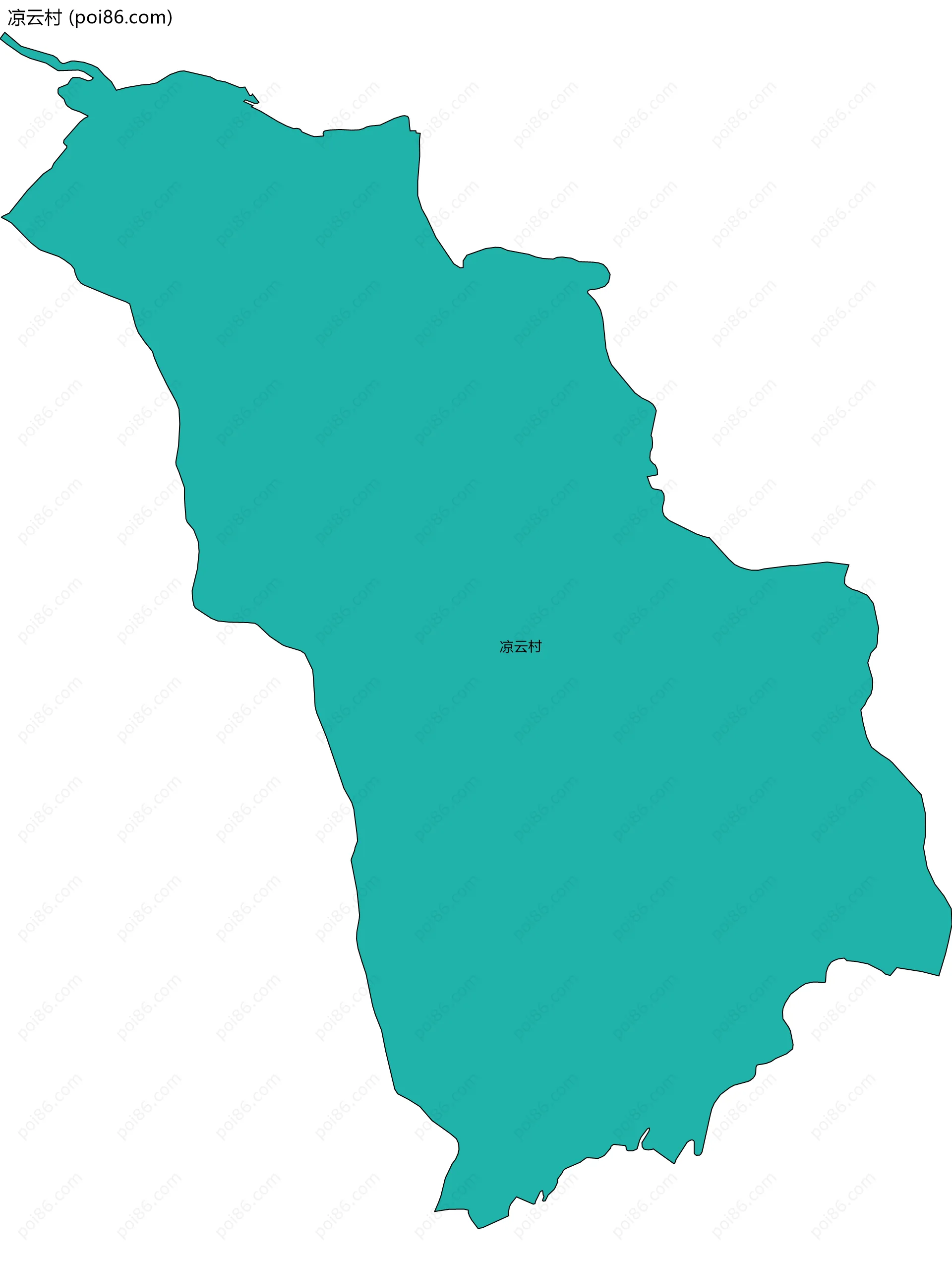 凉云村边界地图