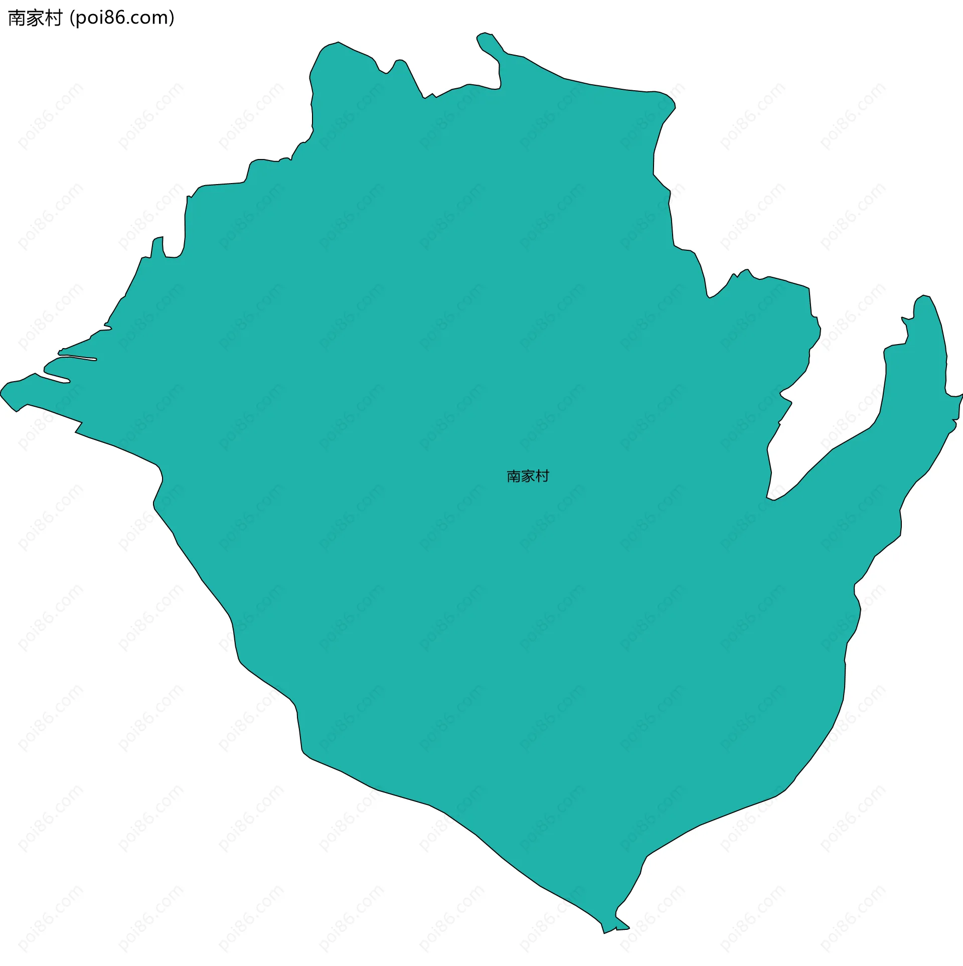 南家村边界地图