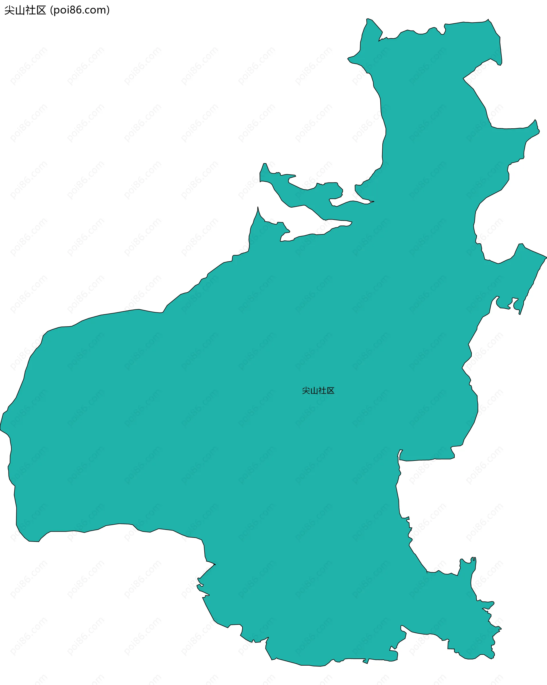 尖山社区边界地图