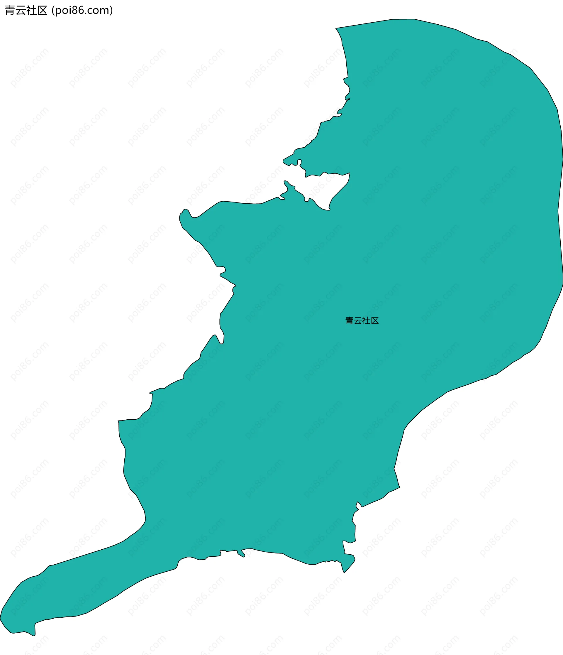 青云社区边界地图