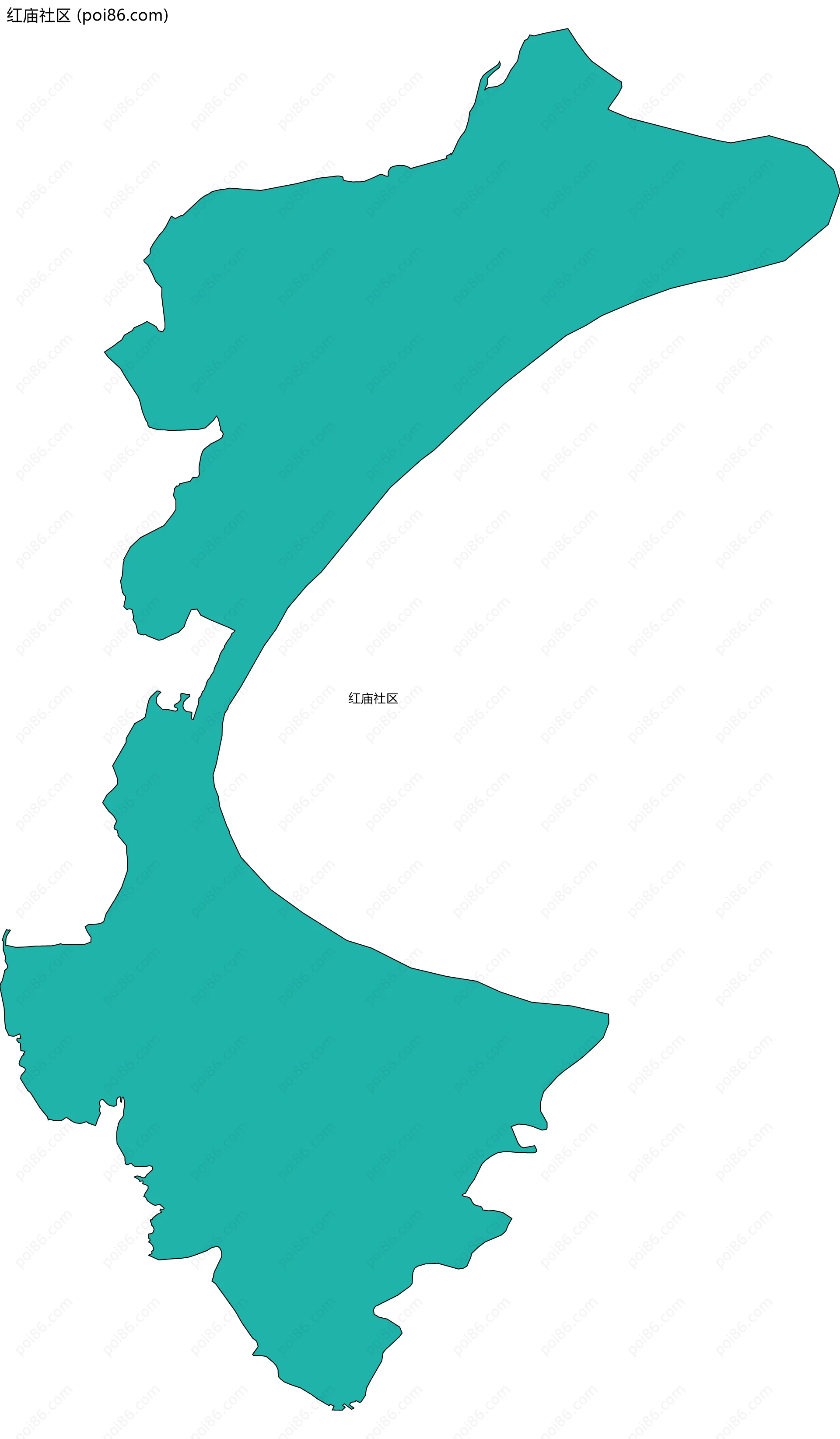 红庙社区边界地图