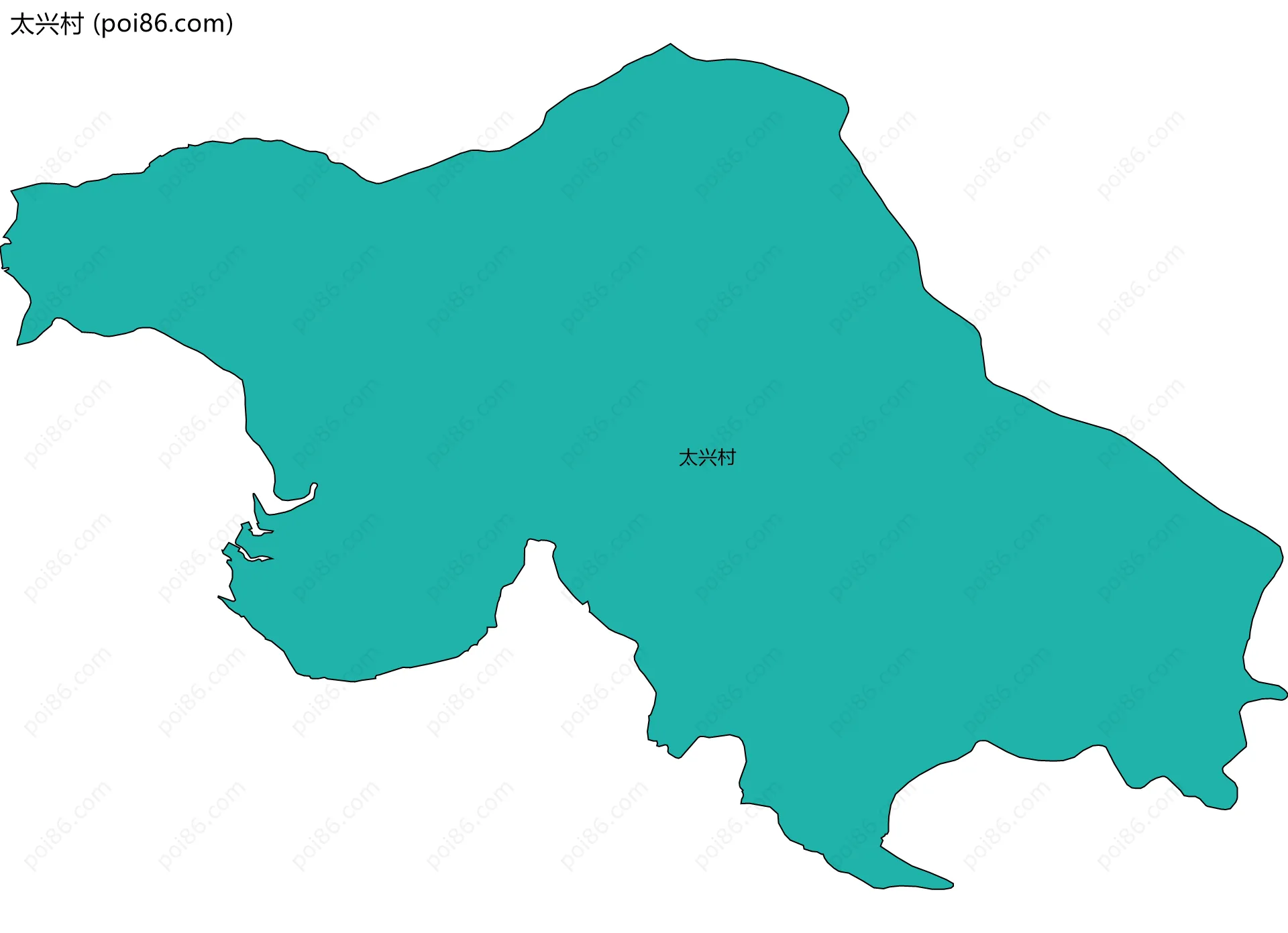 太兴村边界地图