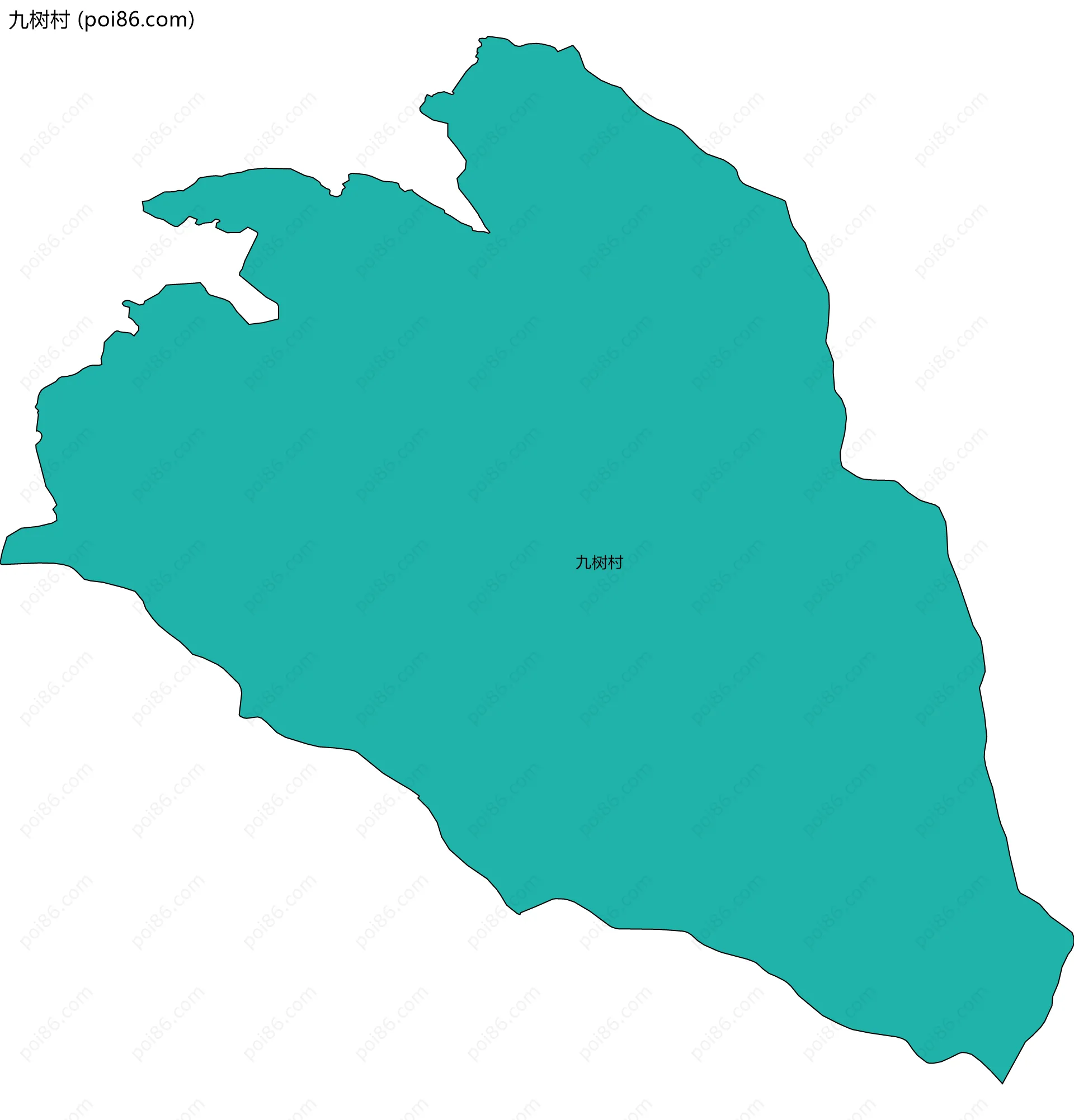 九树村边界地图