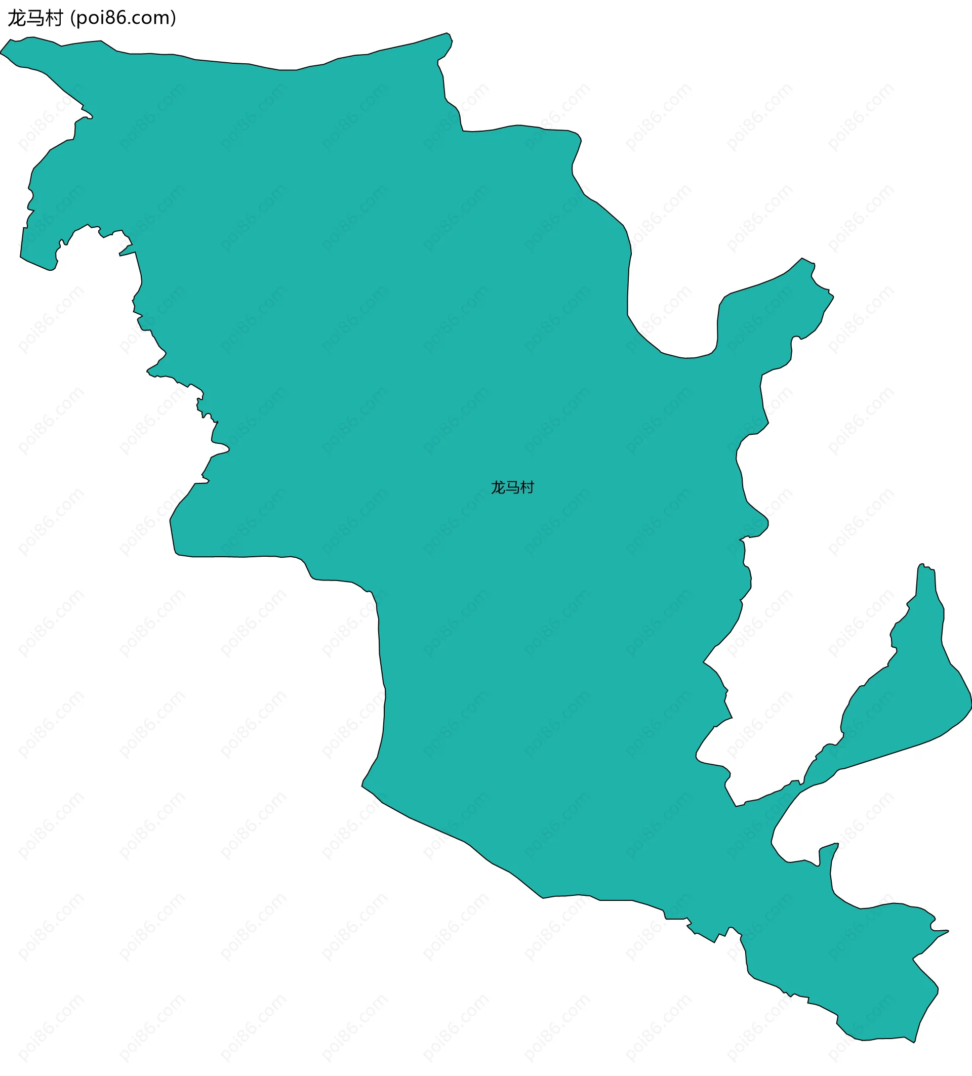 龙马村边界地图