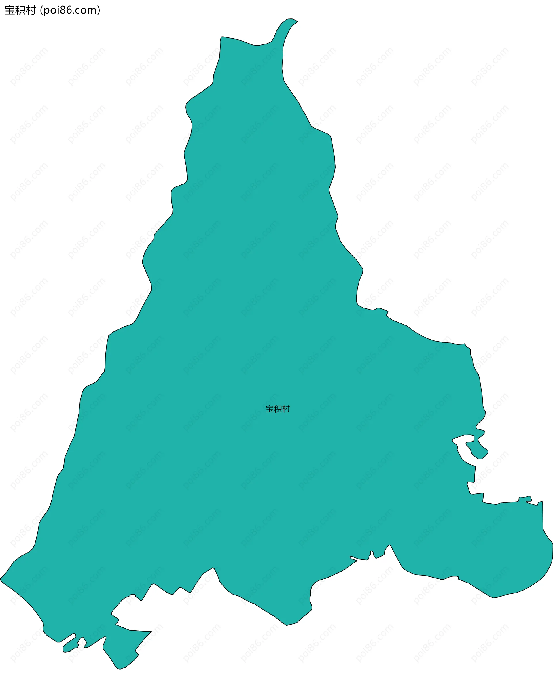 宝积村边界地图