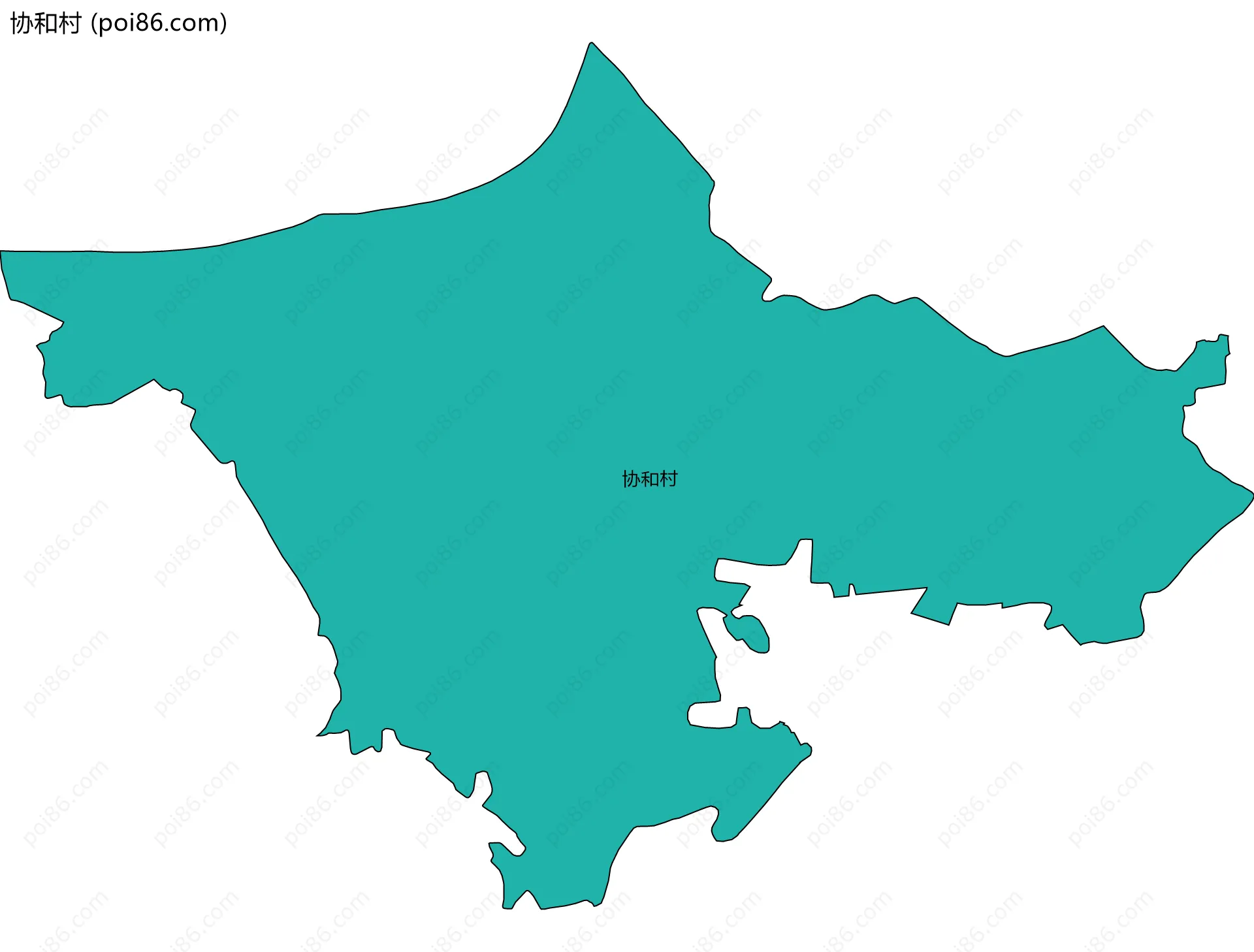 协和村边界地图