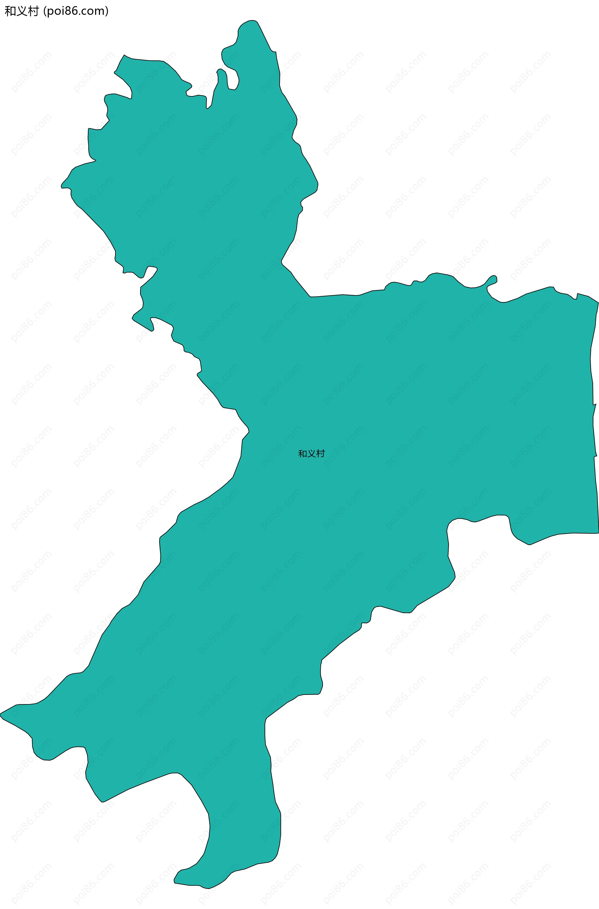 和义村边界地图