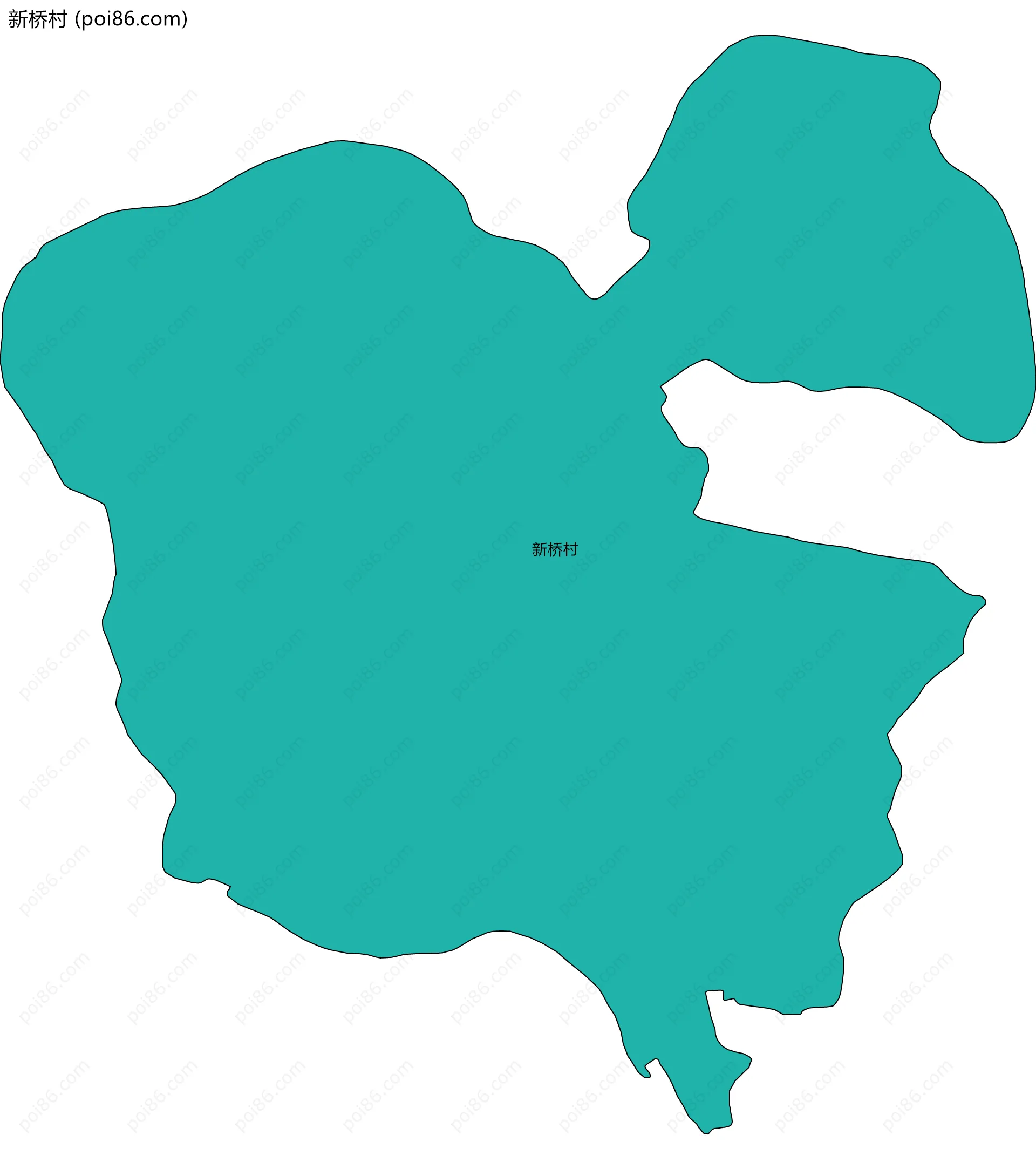 新桥村边界地图