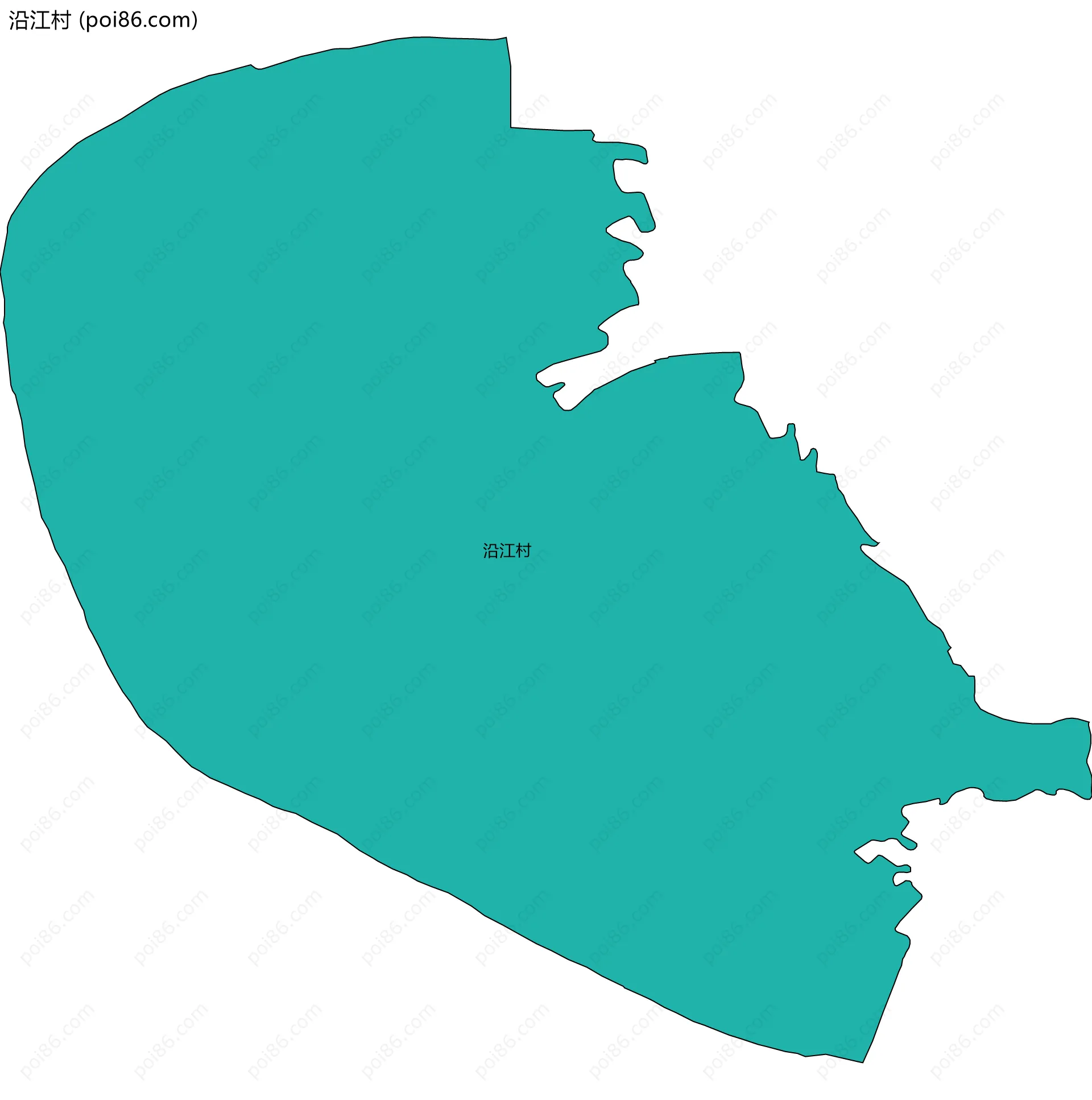 沿江村边界地图