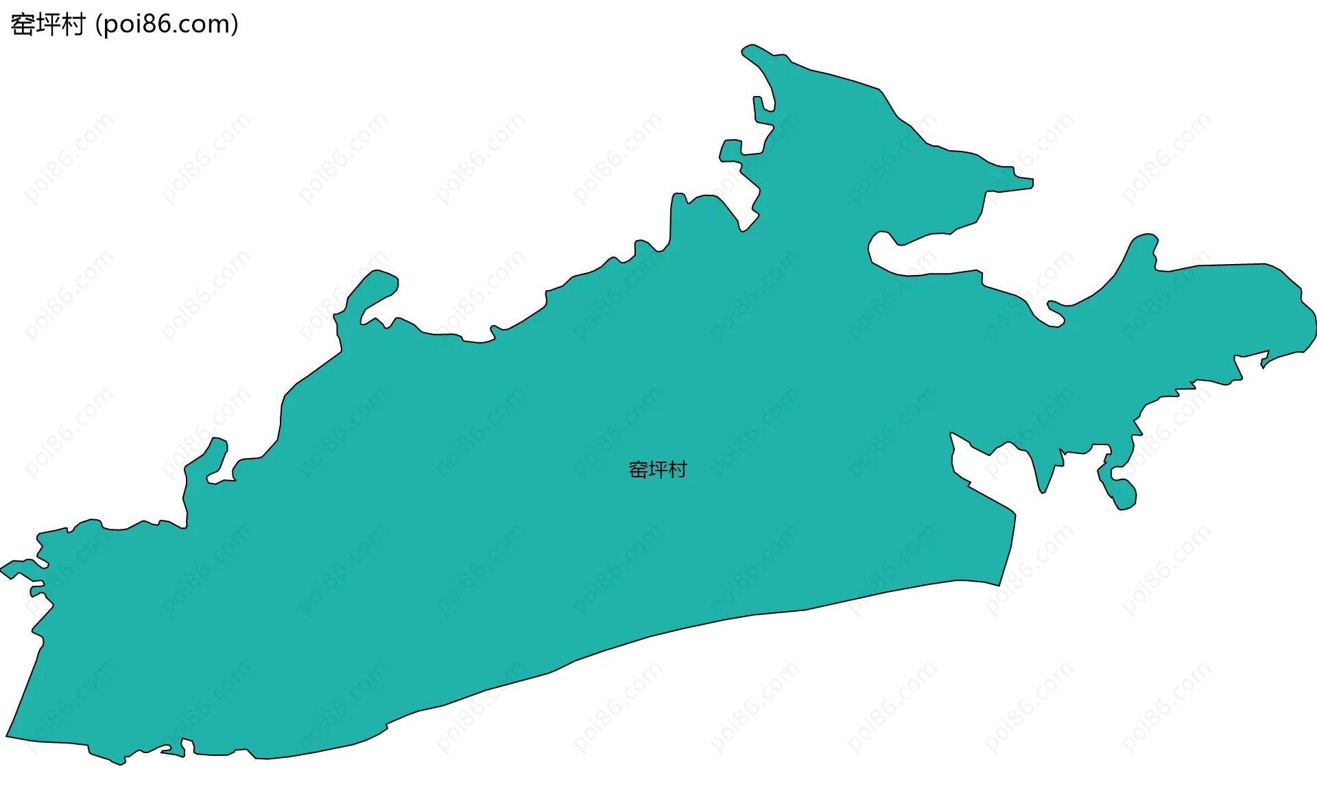 窑坪村边界地图