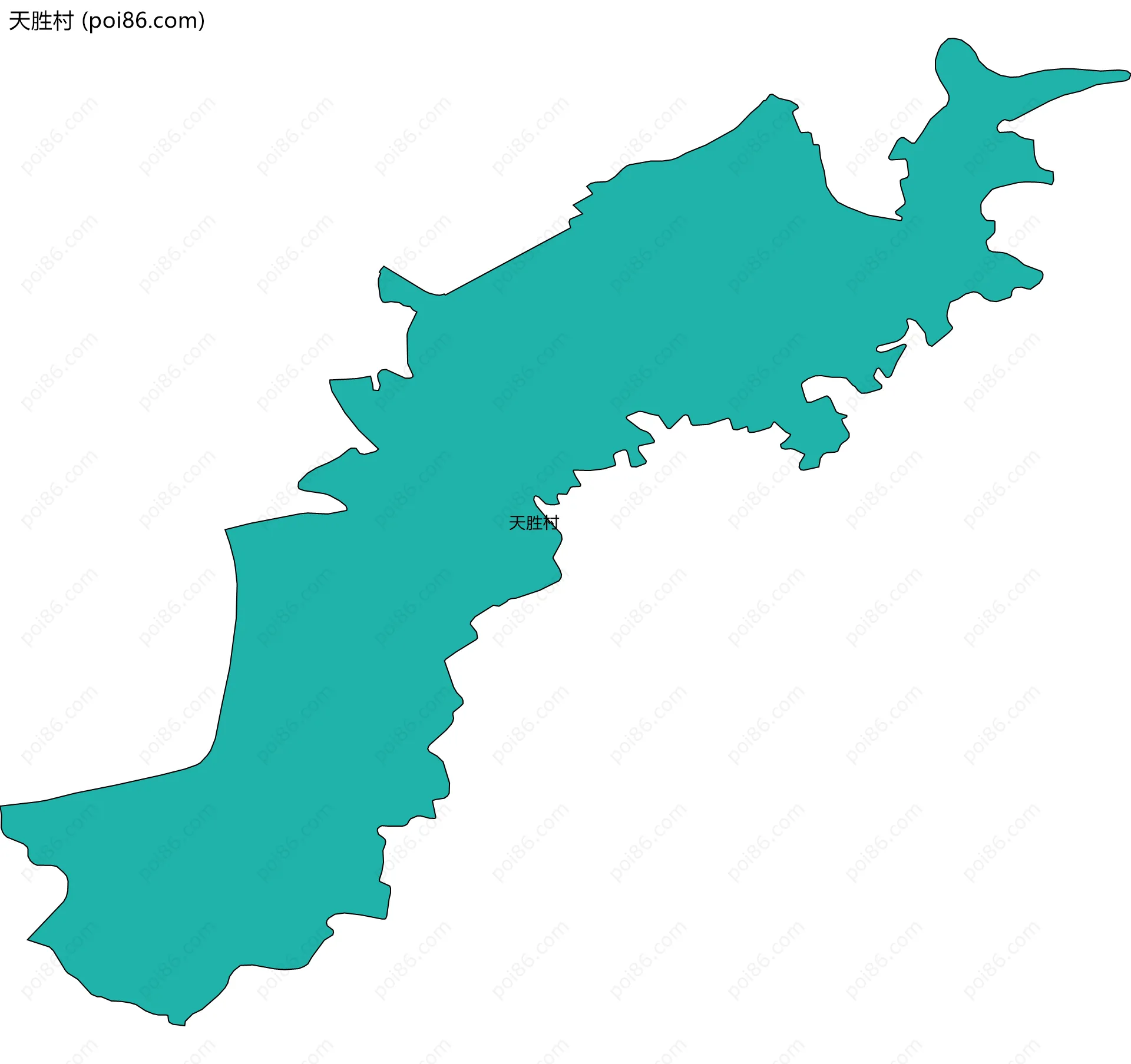 天胜村边界地图