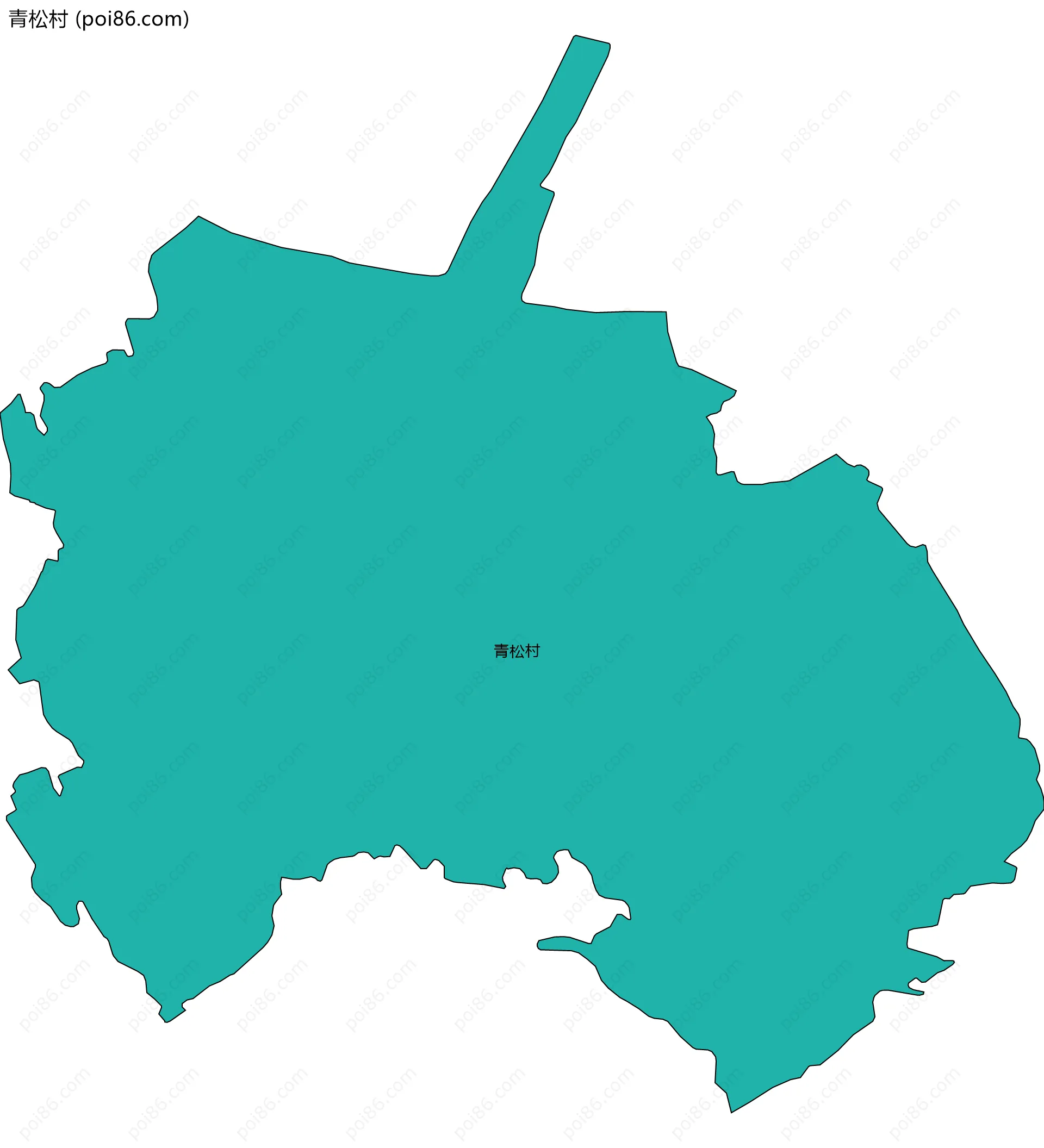 青松村边界地图