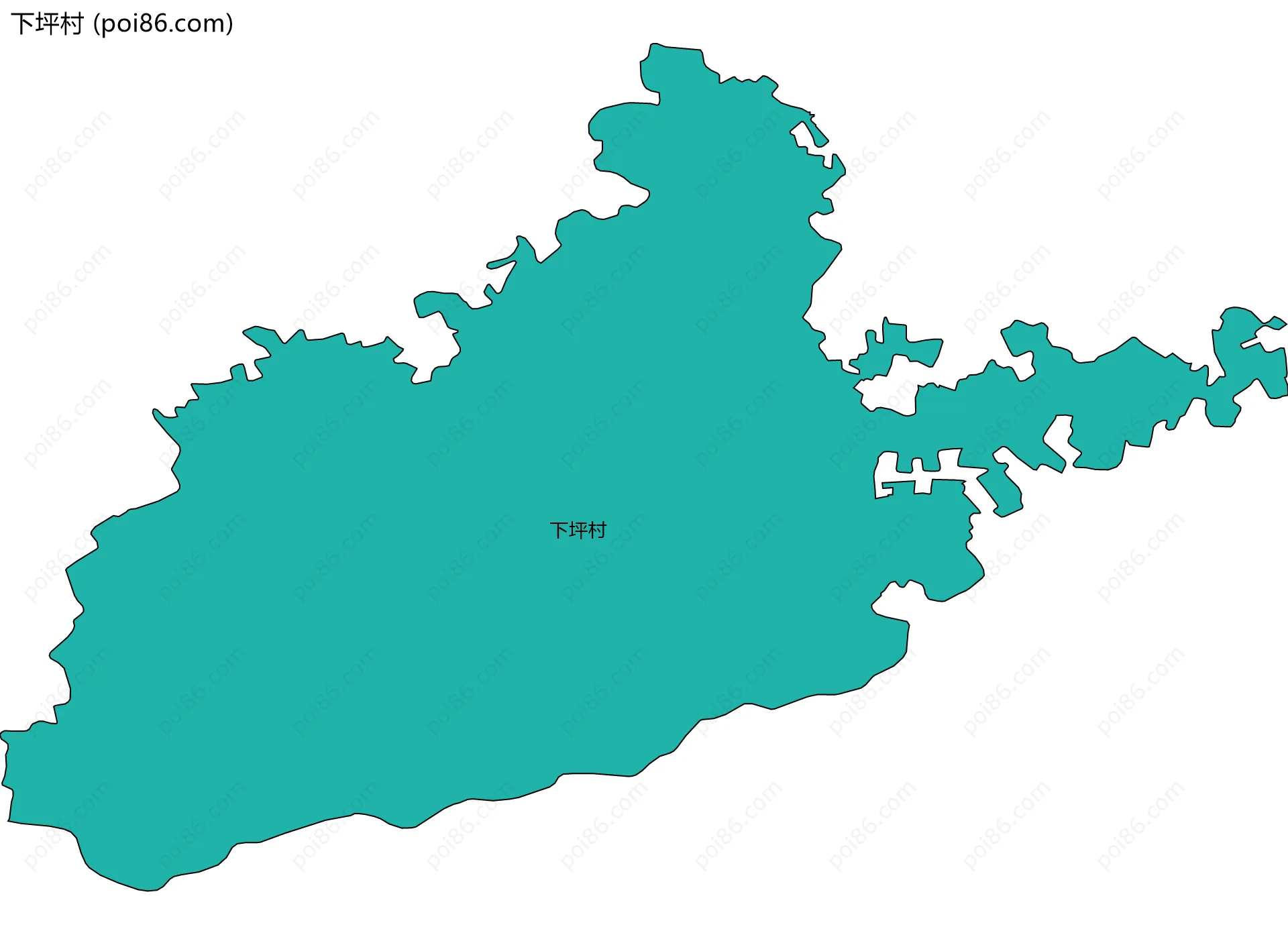下坪村边界地图