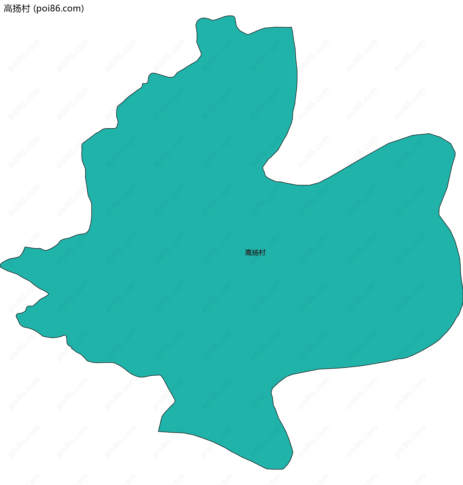 高扬村边界地图