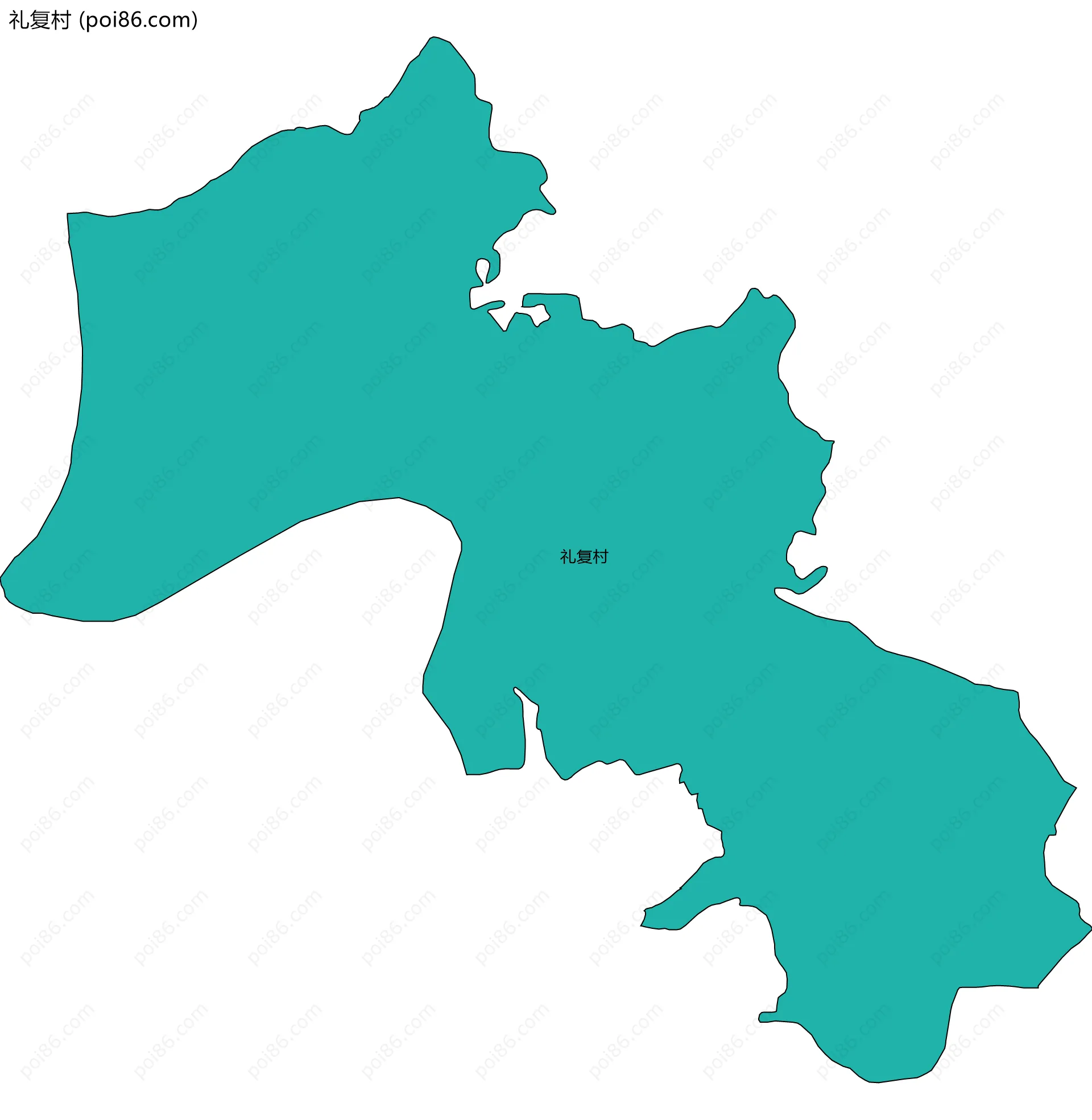 礼复村边界地图