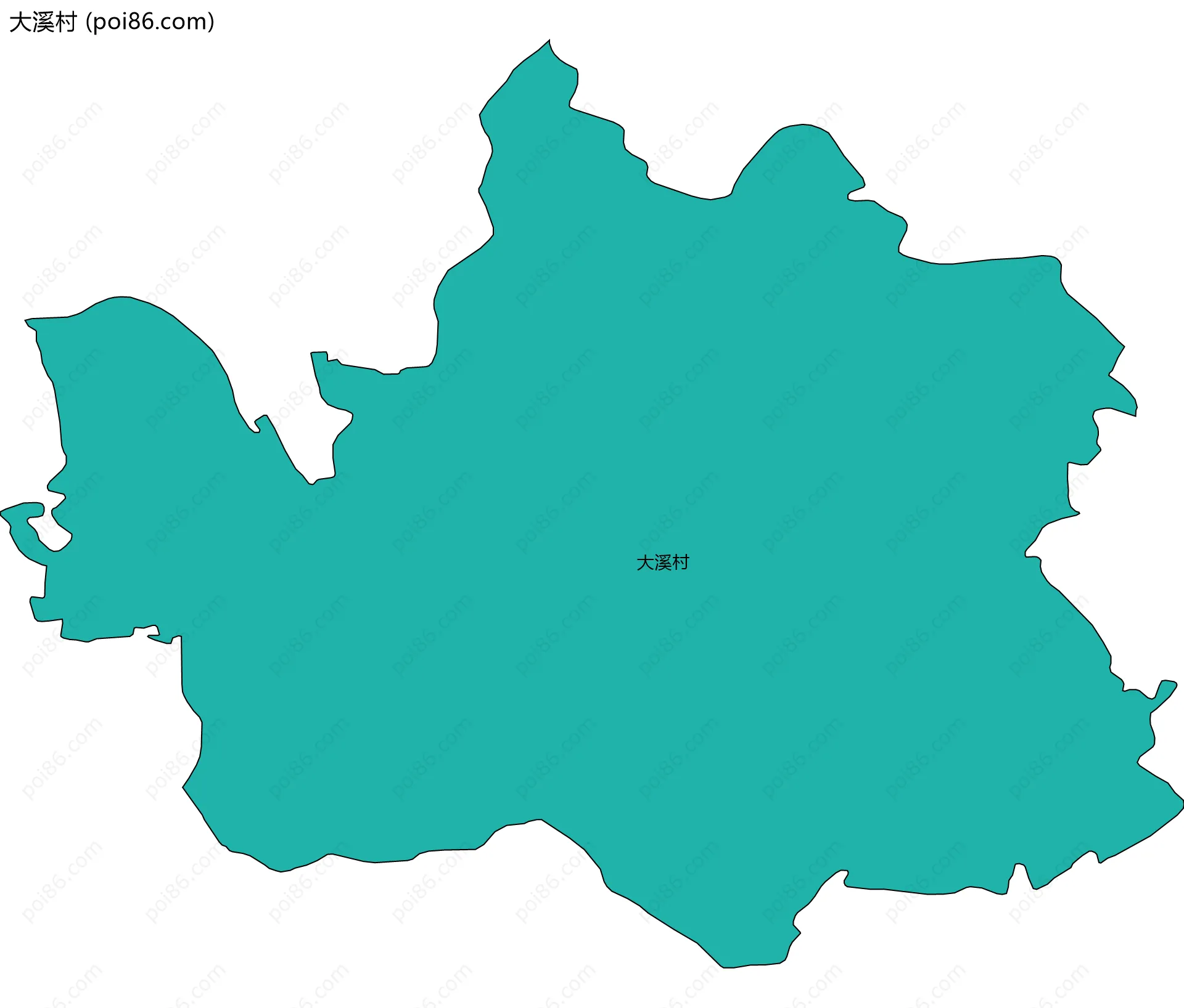 大溪村边界地图