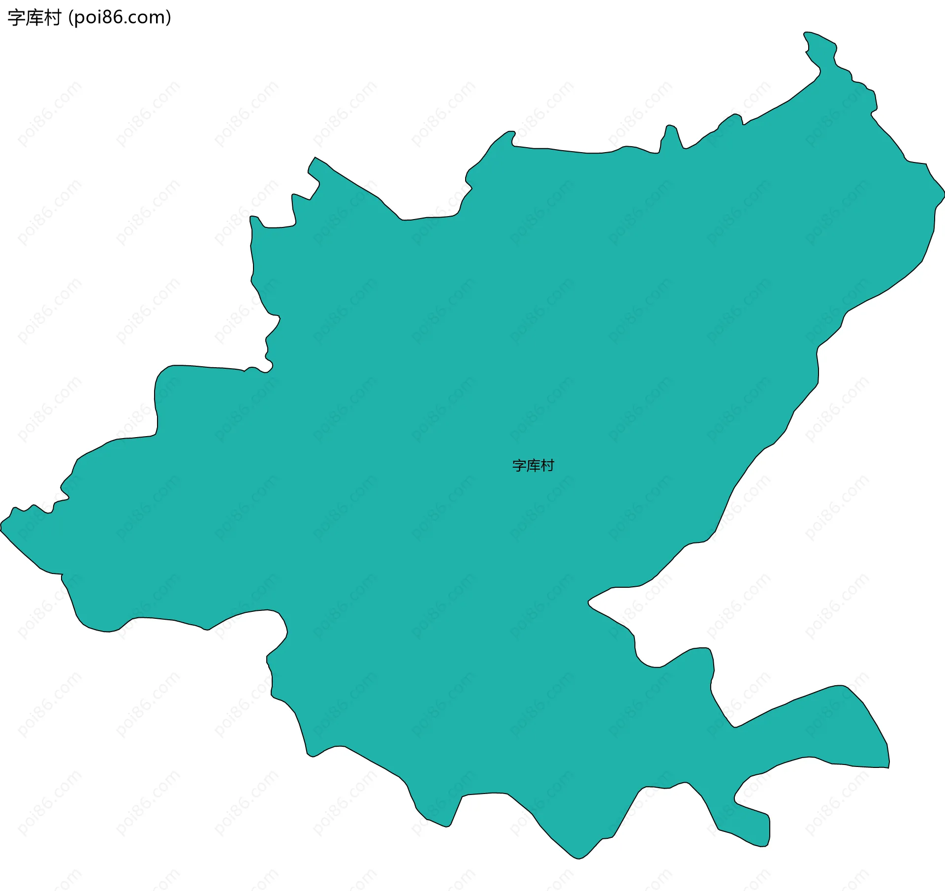 字库村边界地图