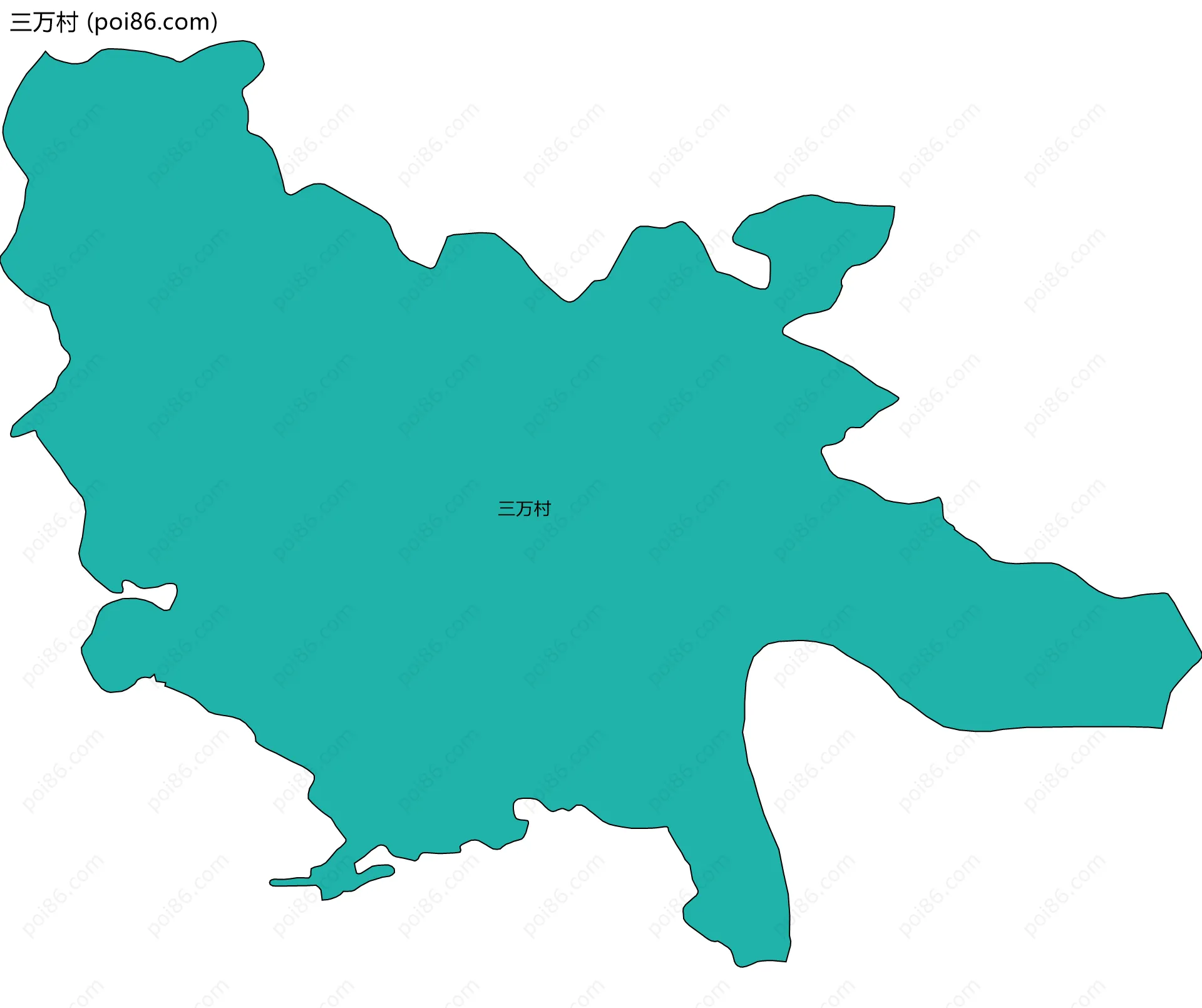 三万村边界地图