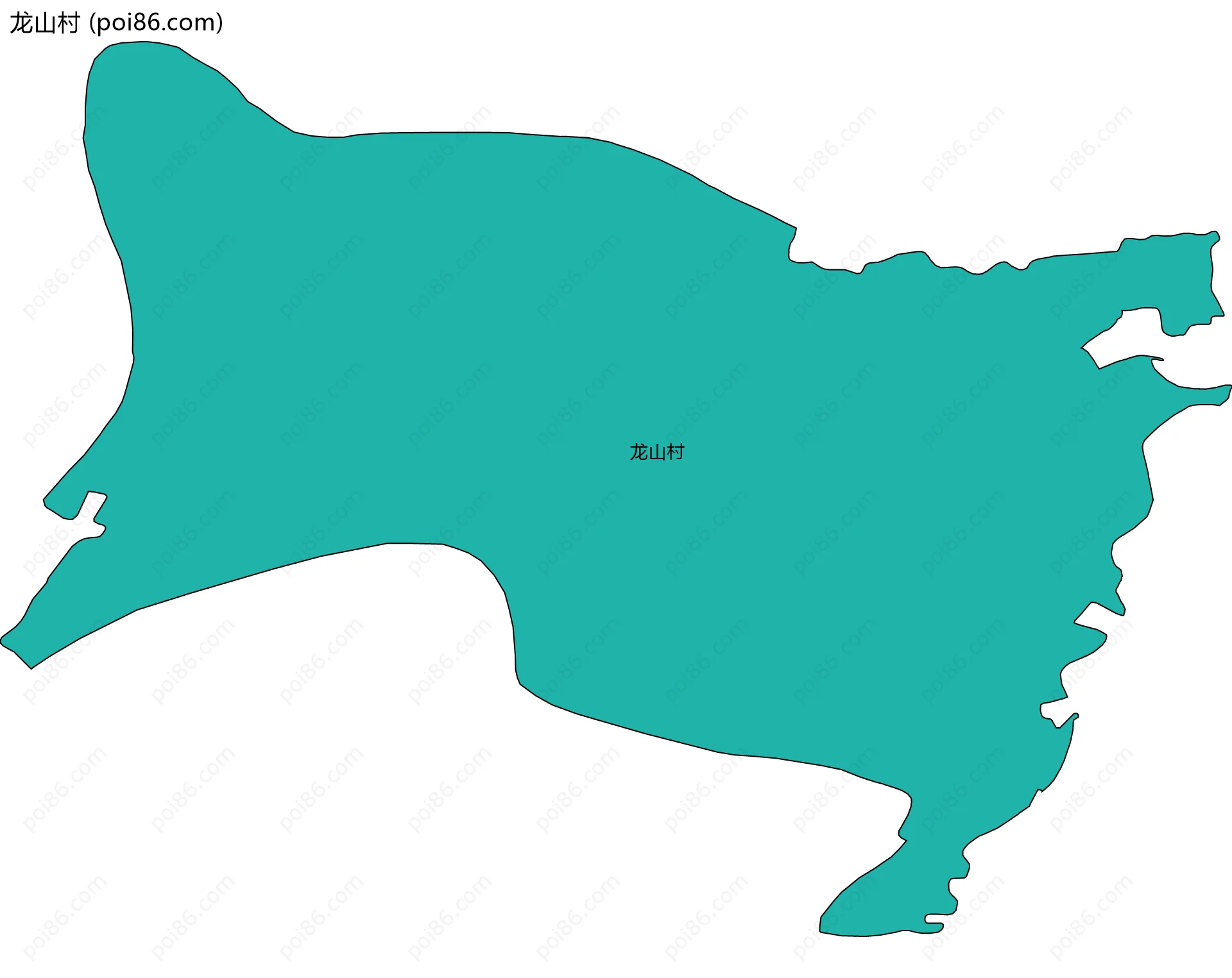 龙山村边界地图
