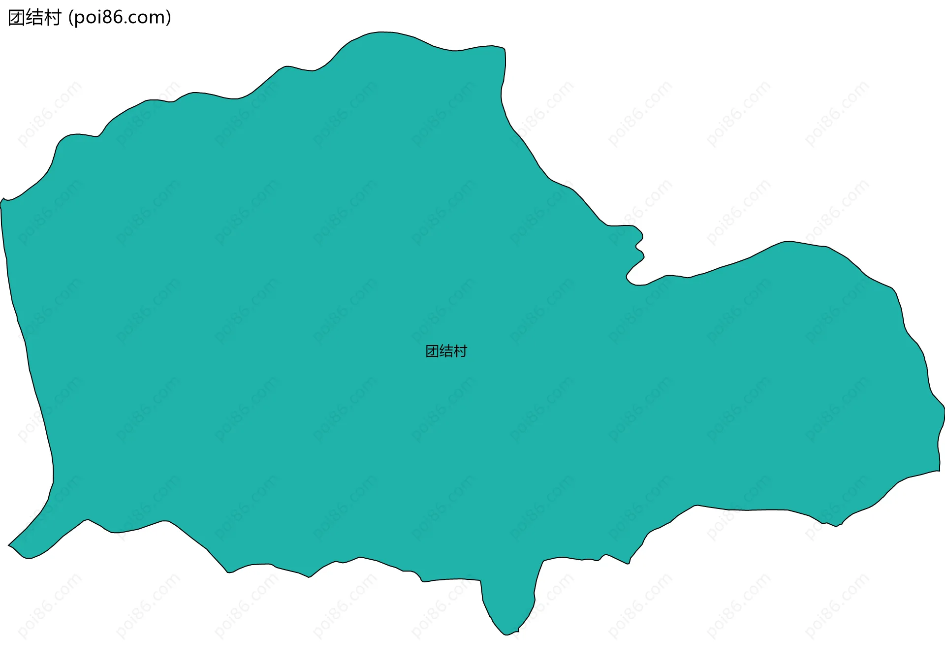 团结村边界地图