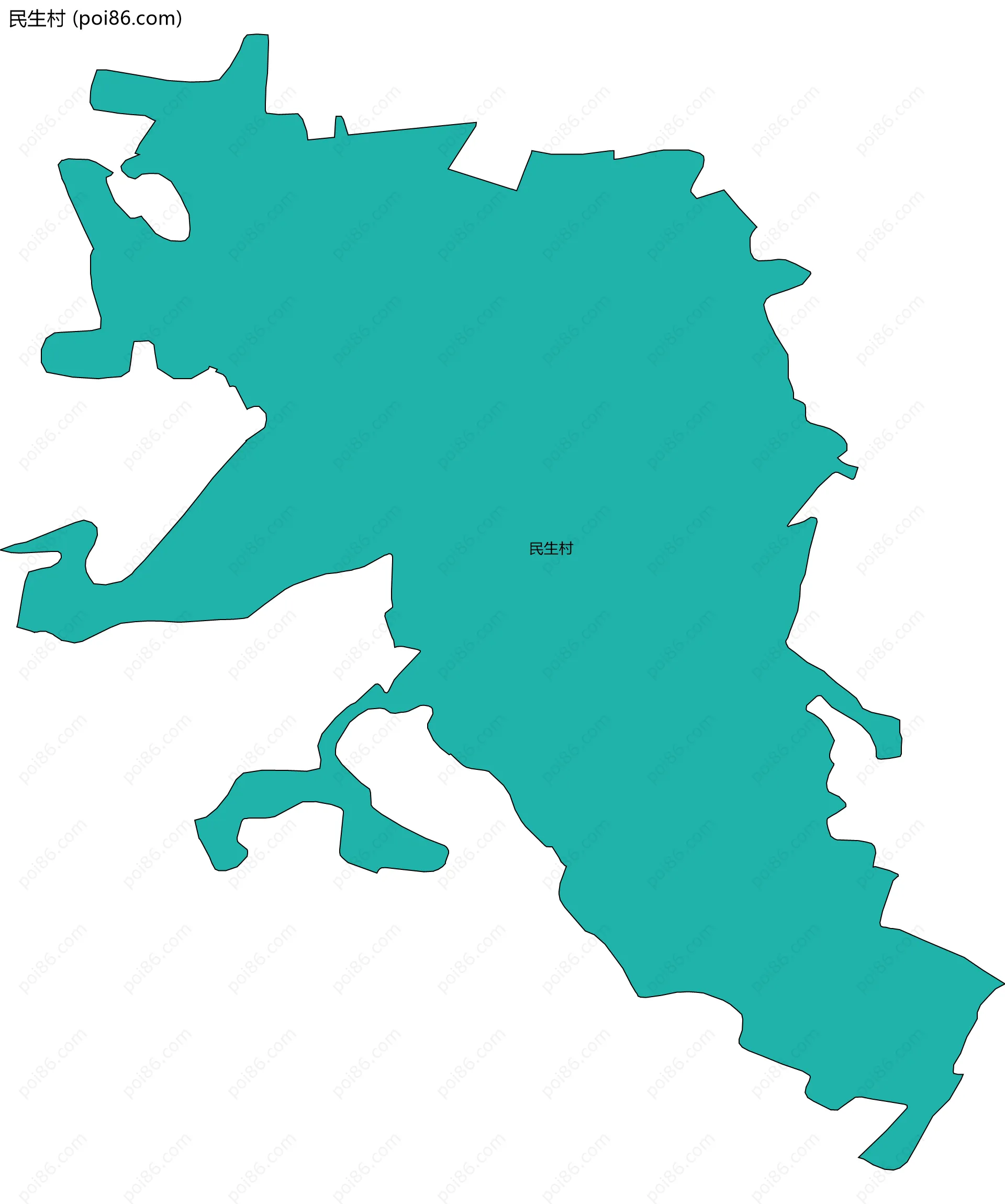 民生村边界地图