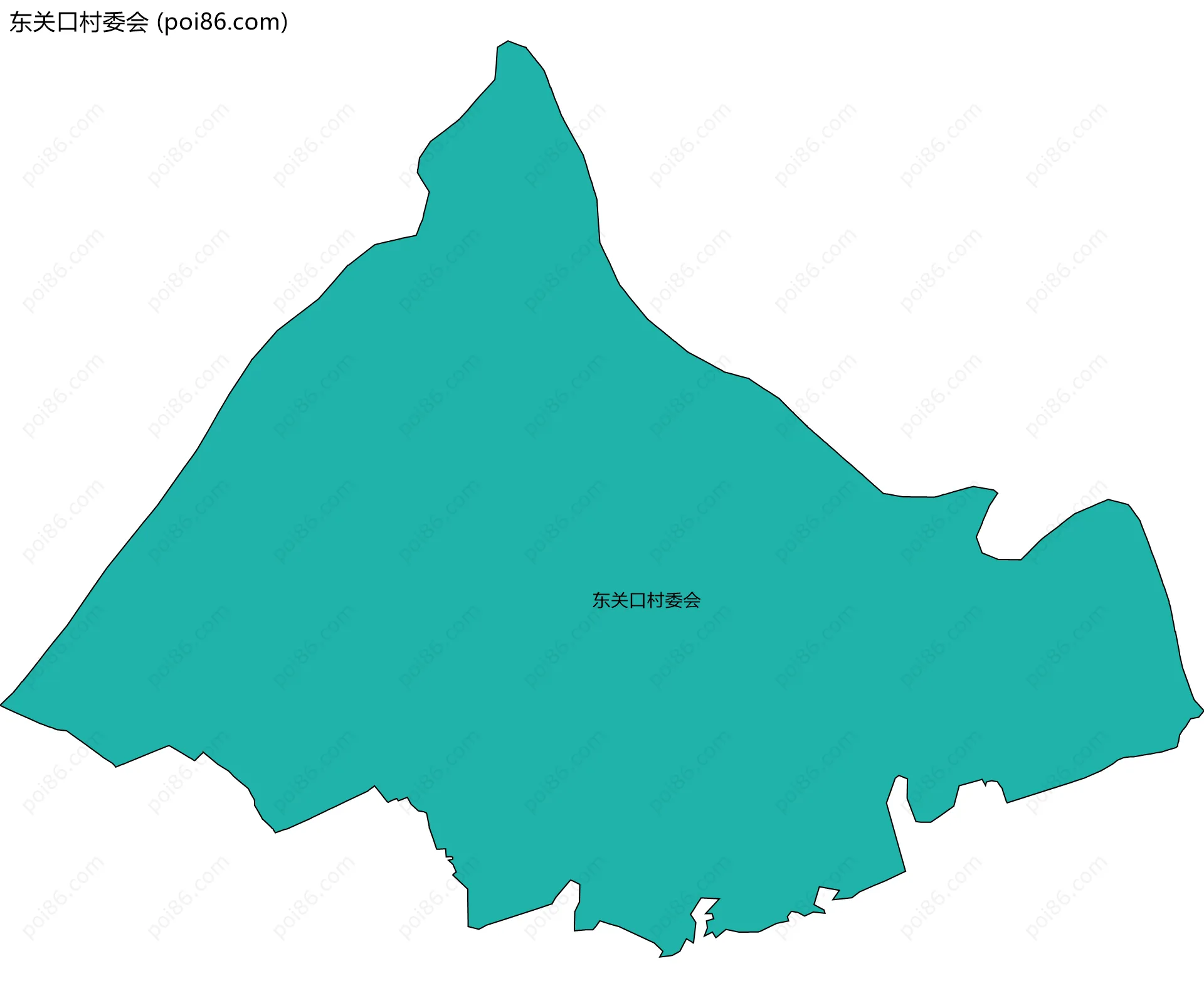 东关口村委会边界地图