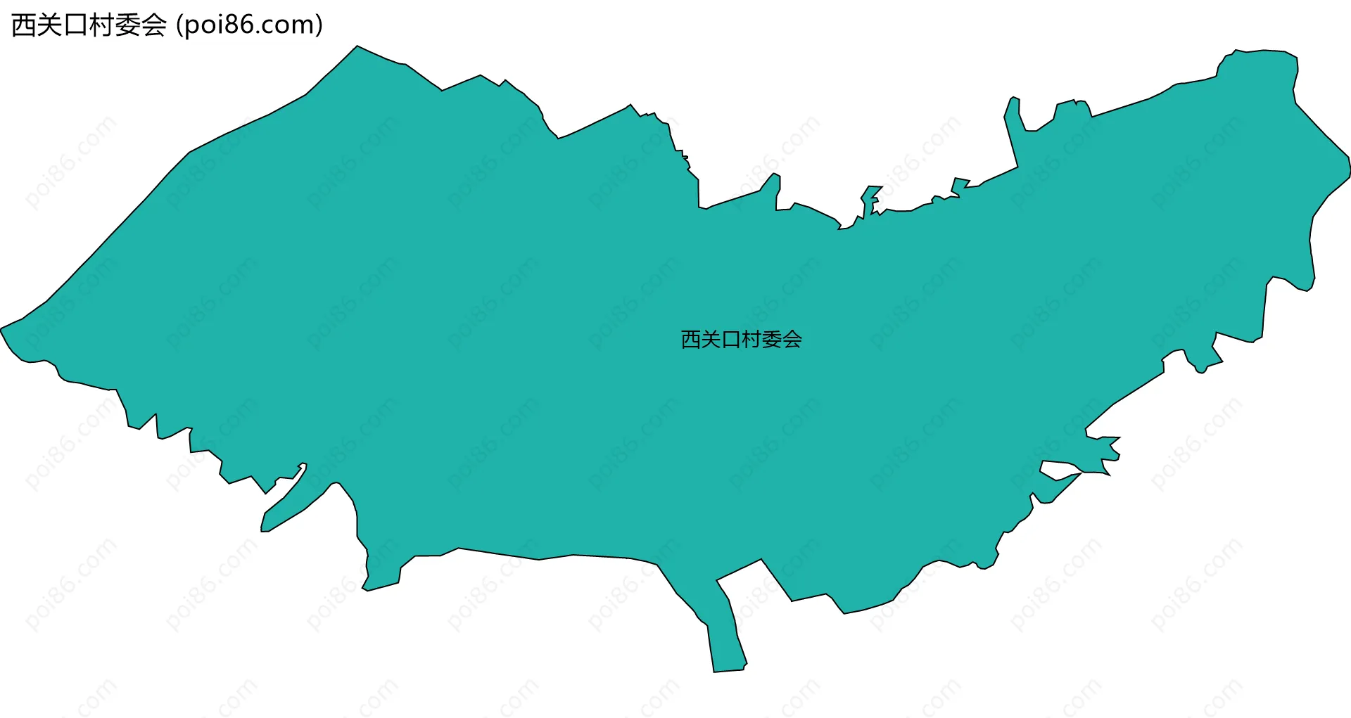 西关口村委会边界地图