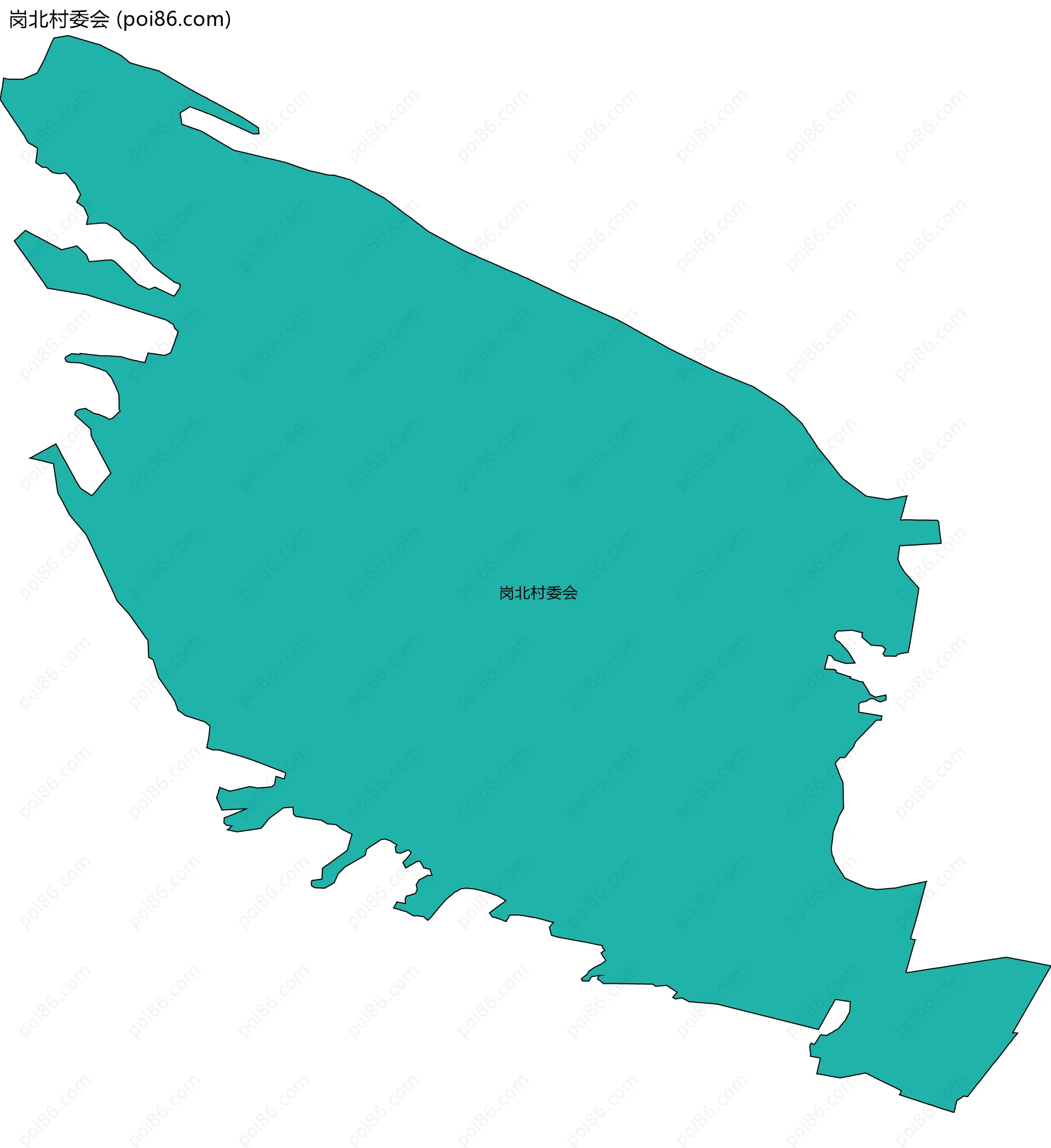 岗北村委会边界地图