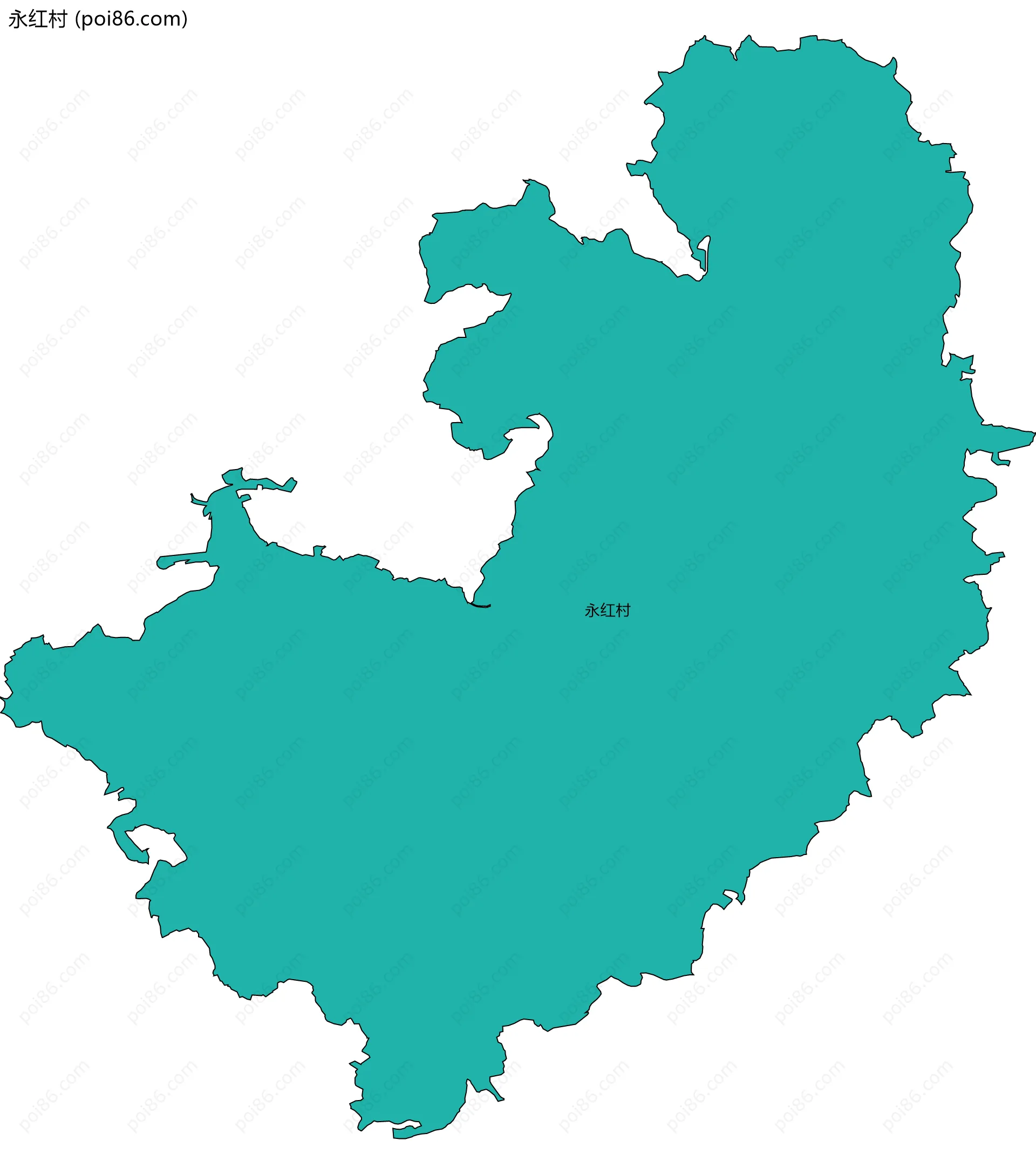 永红村边界地图