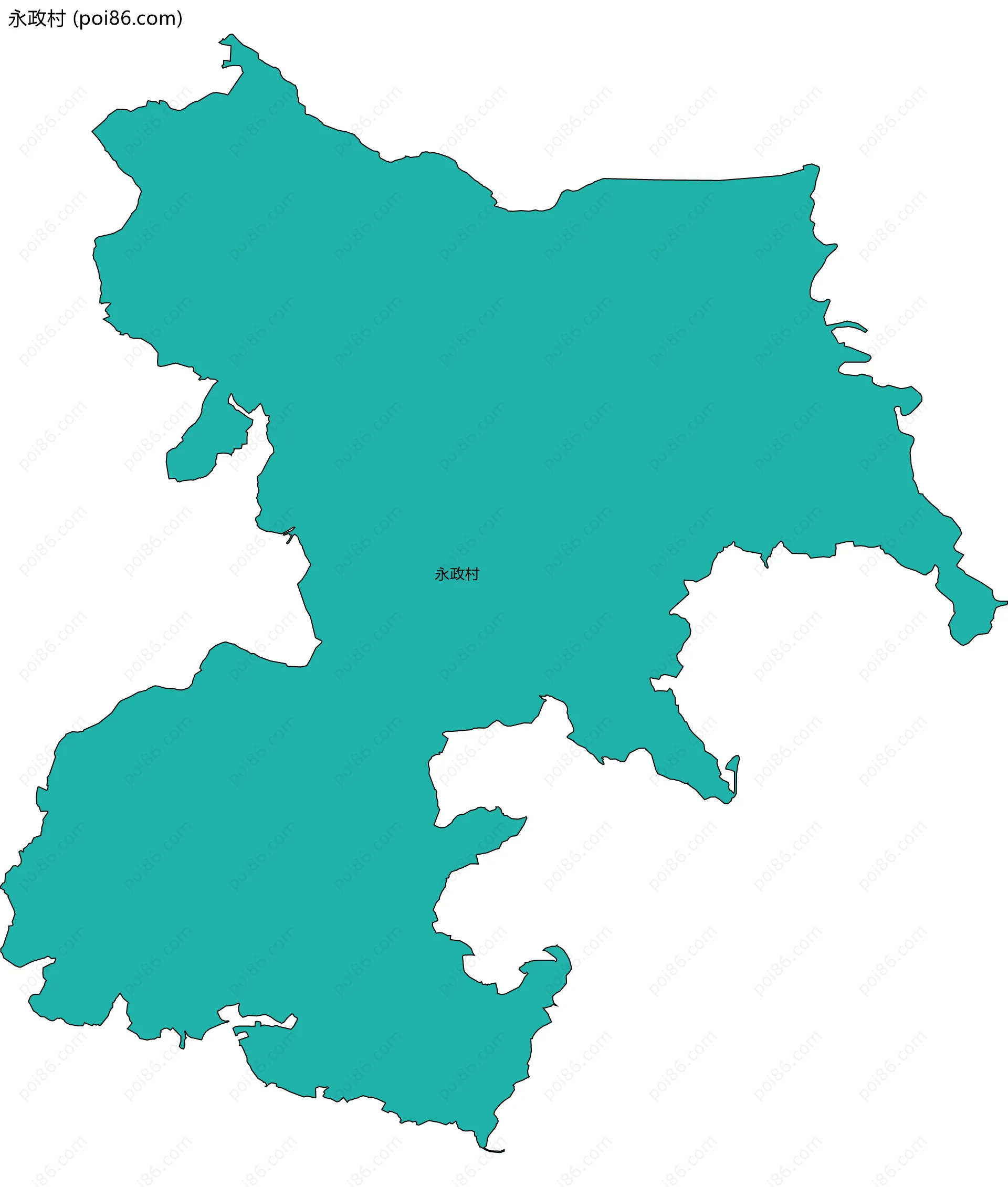 永政村边界地图