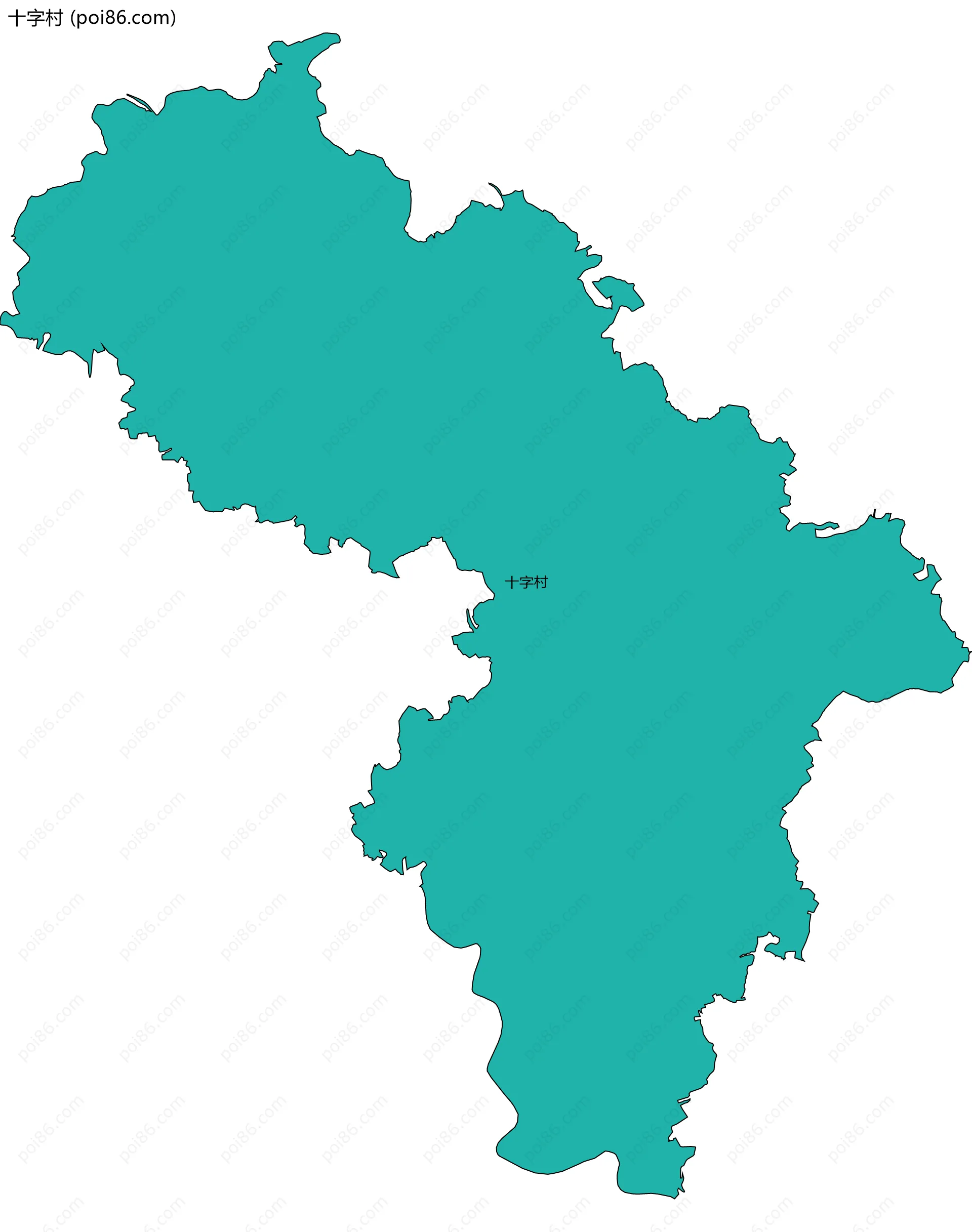 十字村边界地图