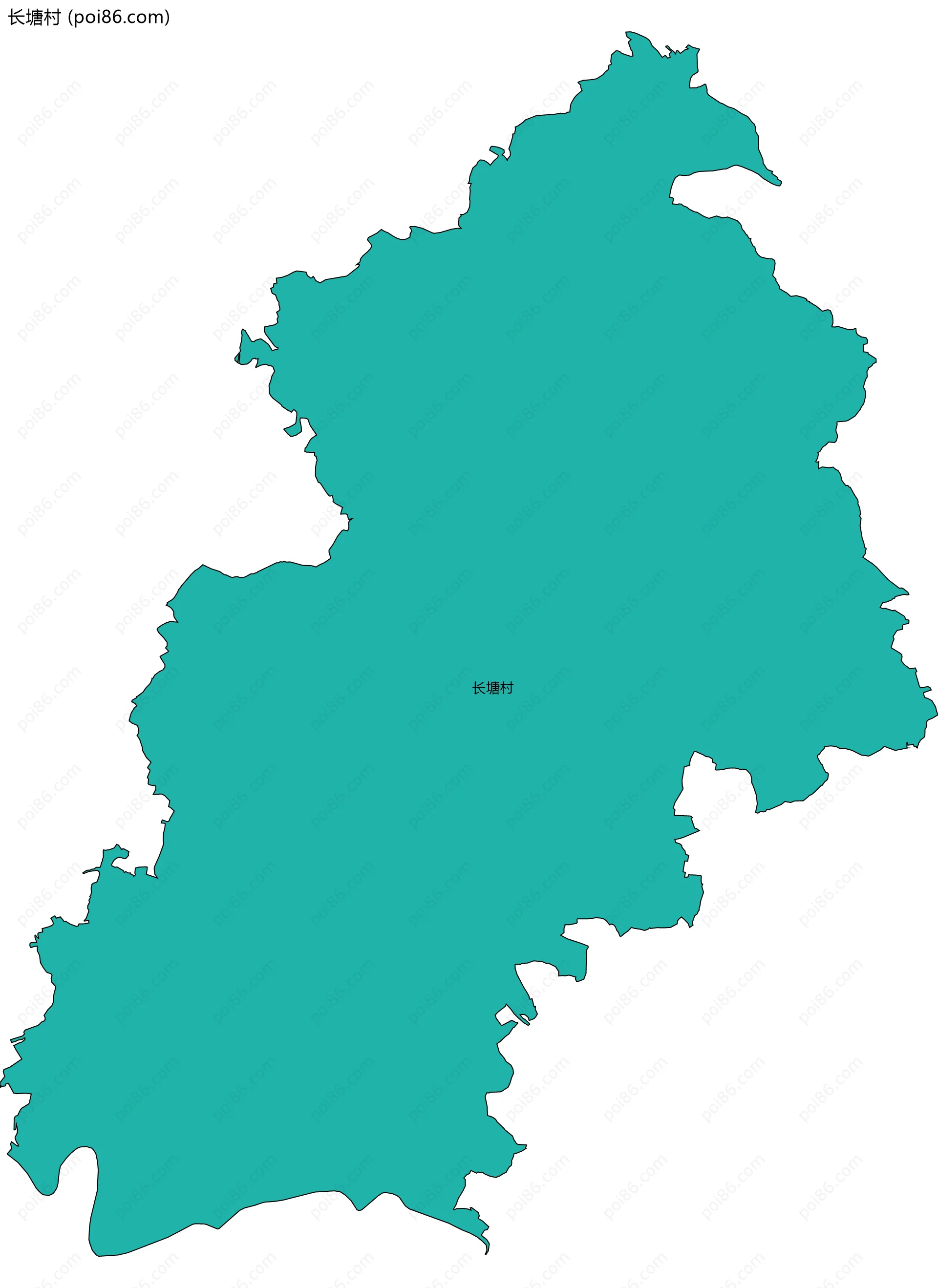 长塘村边界地图