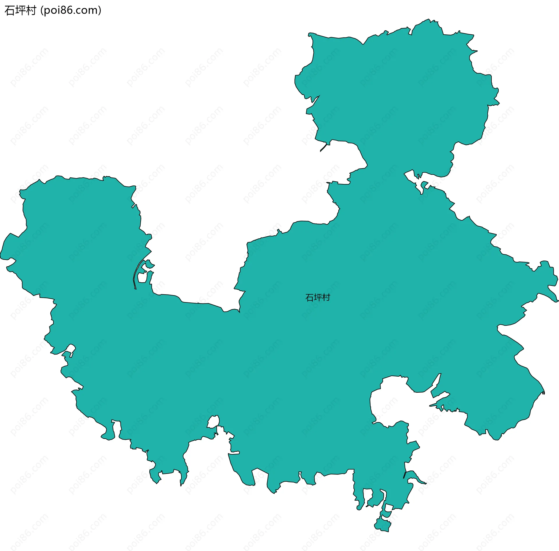 石坪村边界地图