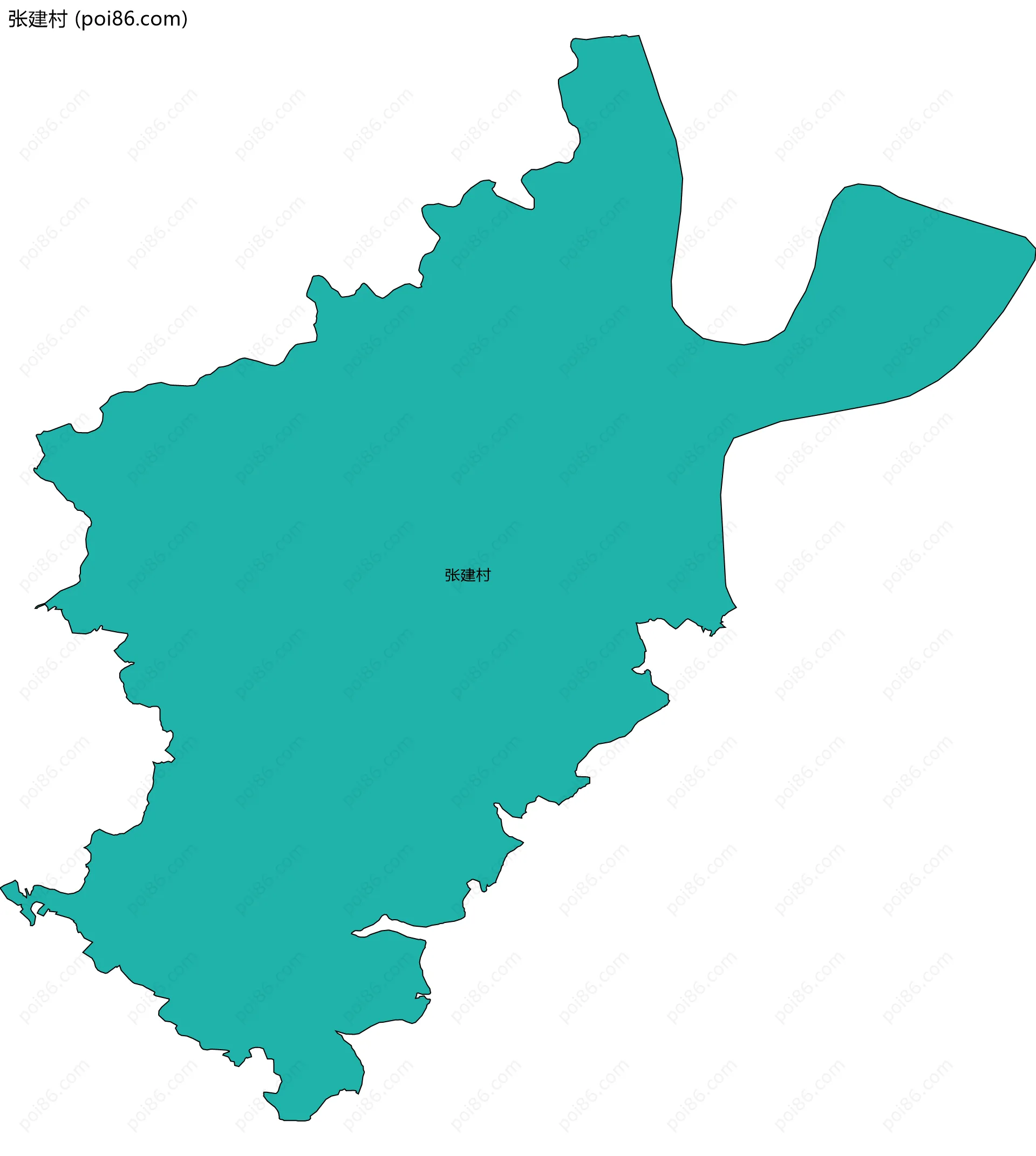 张建村边界地图