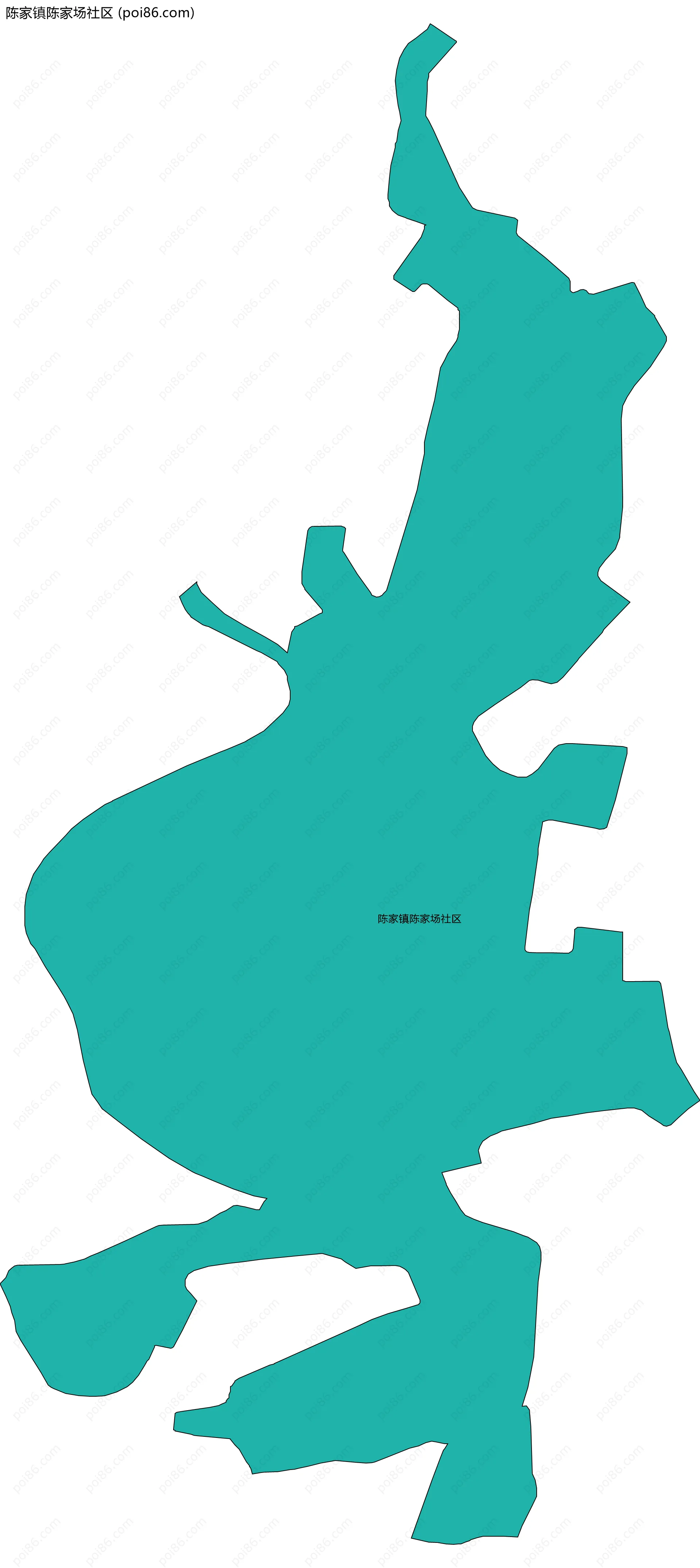 陈家镇陈家场社区边界地图