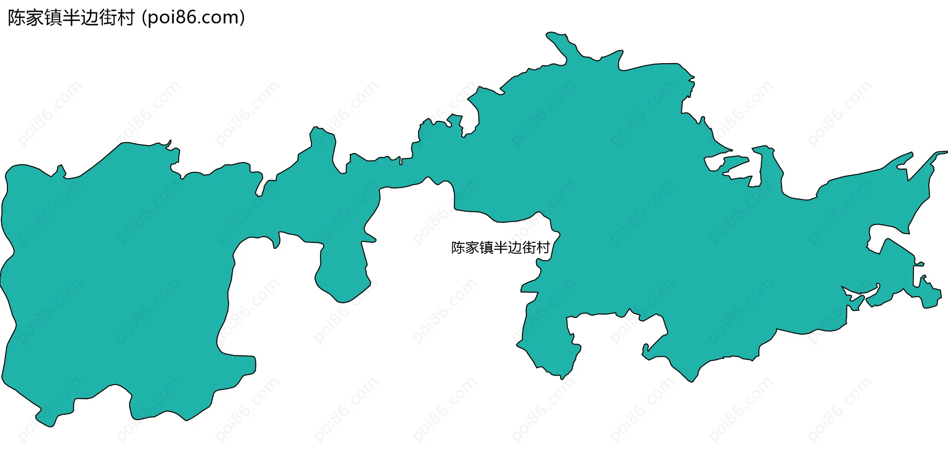 陈家镇半边街村边界地图