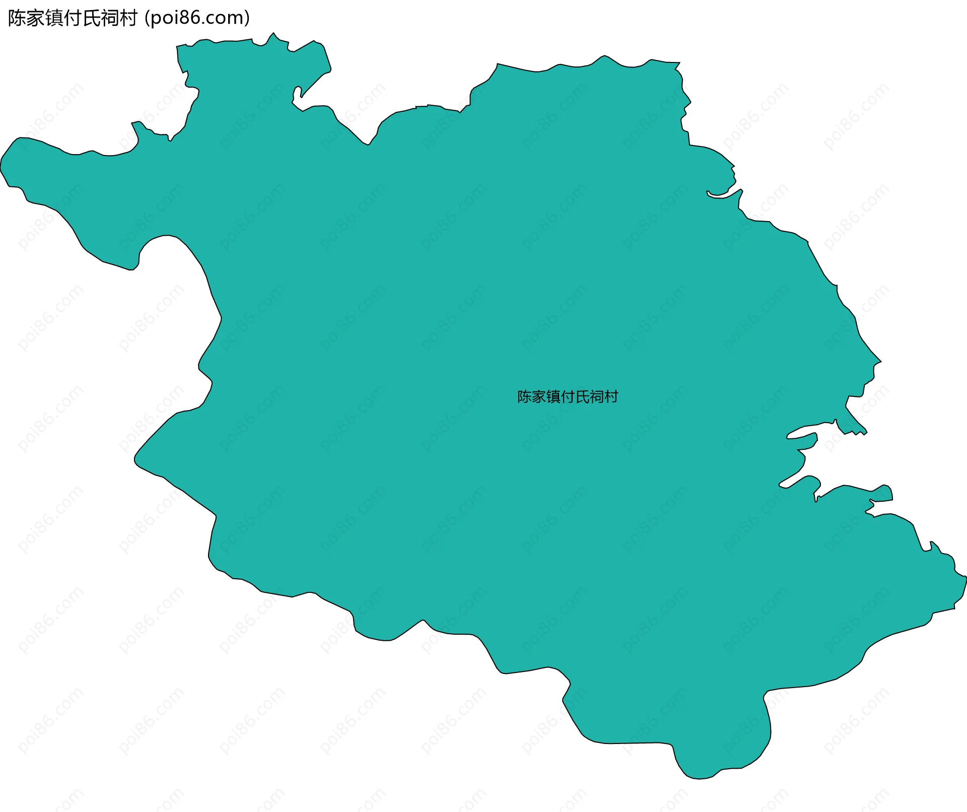 陈家镇付氏祠村边界地图