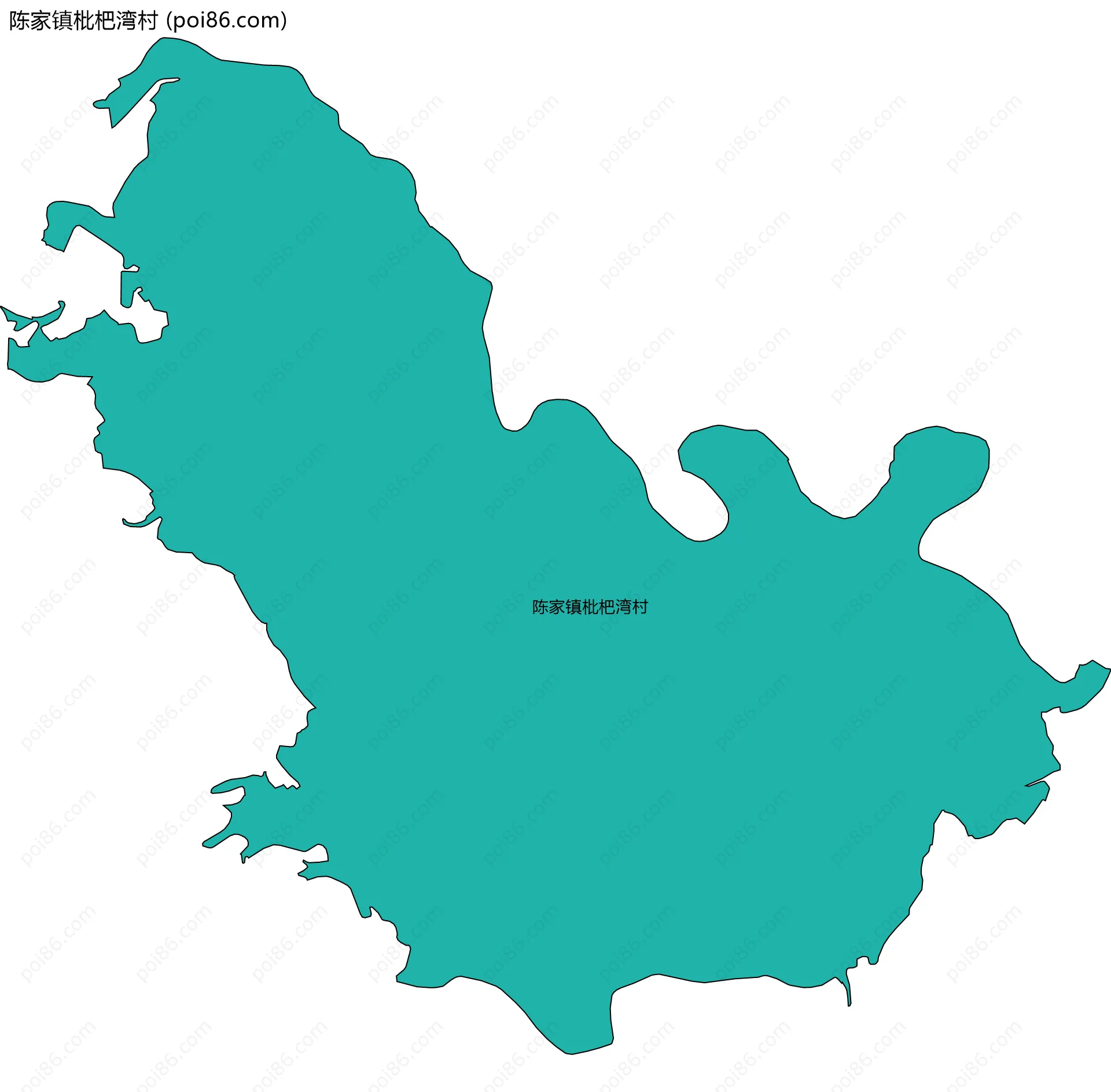 陈家镇枇杷湾村边界地图