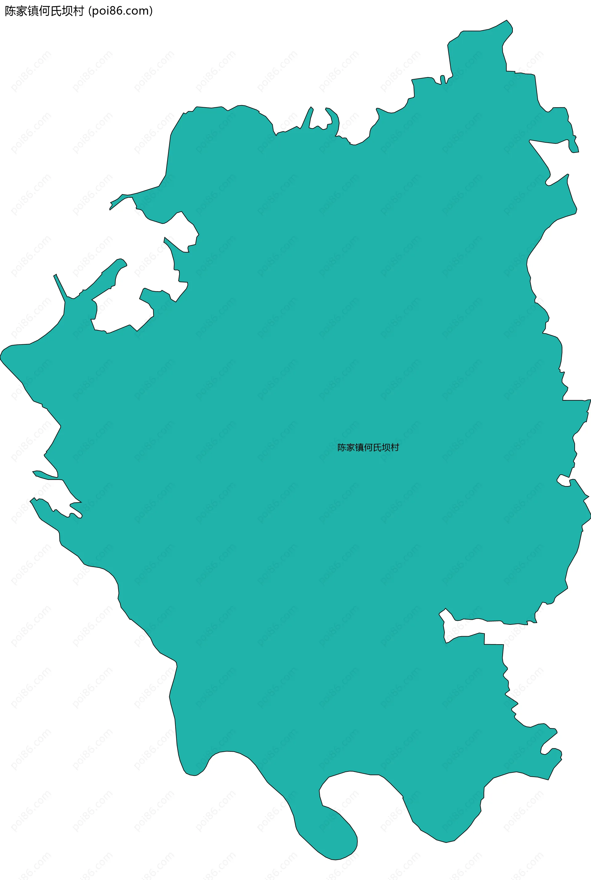 陈家镇何氏坝村边界地图