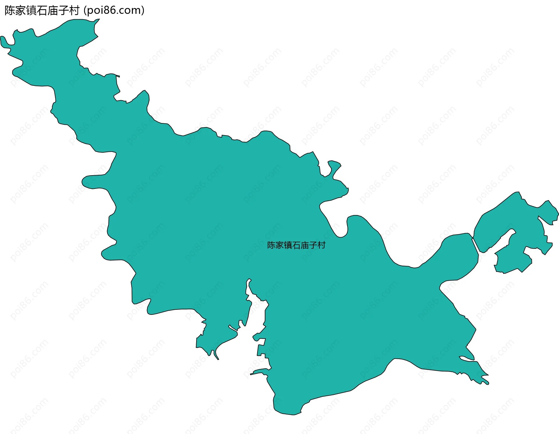 陈家镇石庙子村边界地图