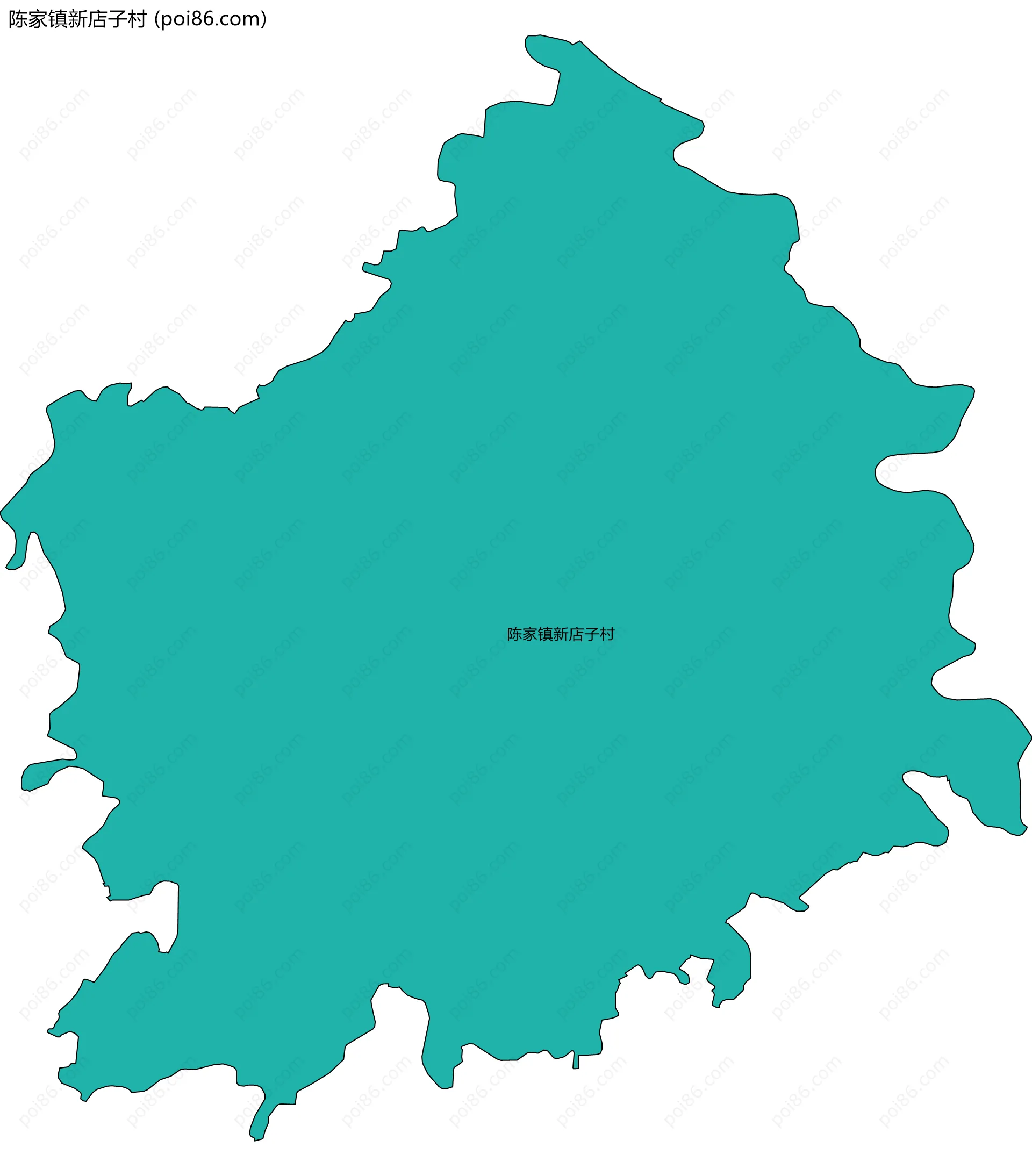 陈家镇新店子村边界地图