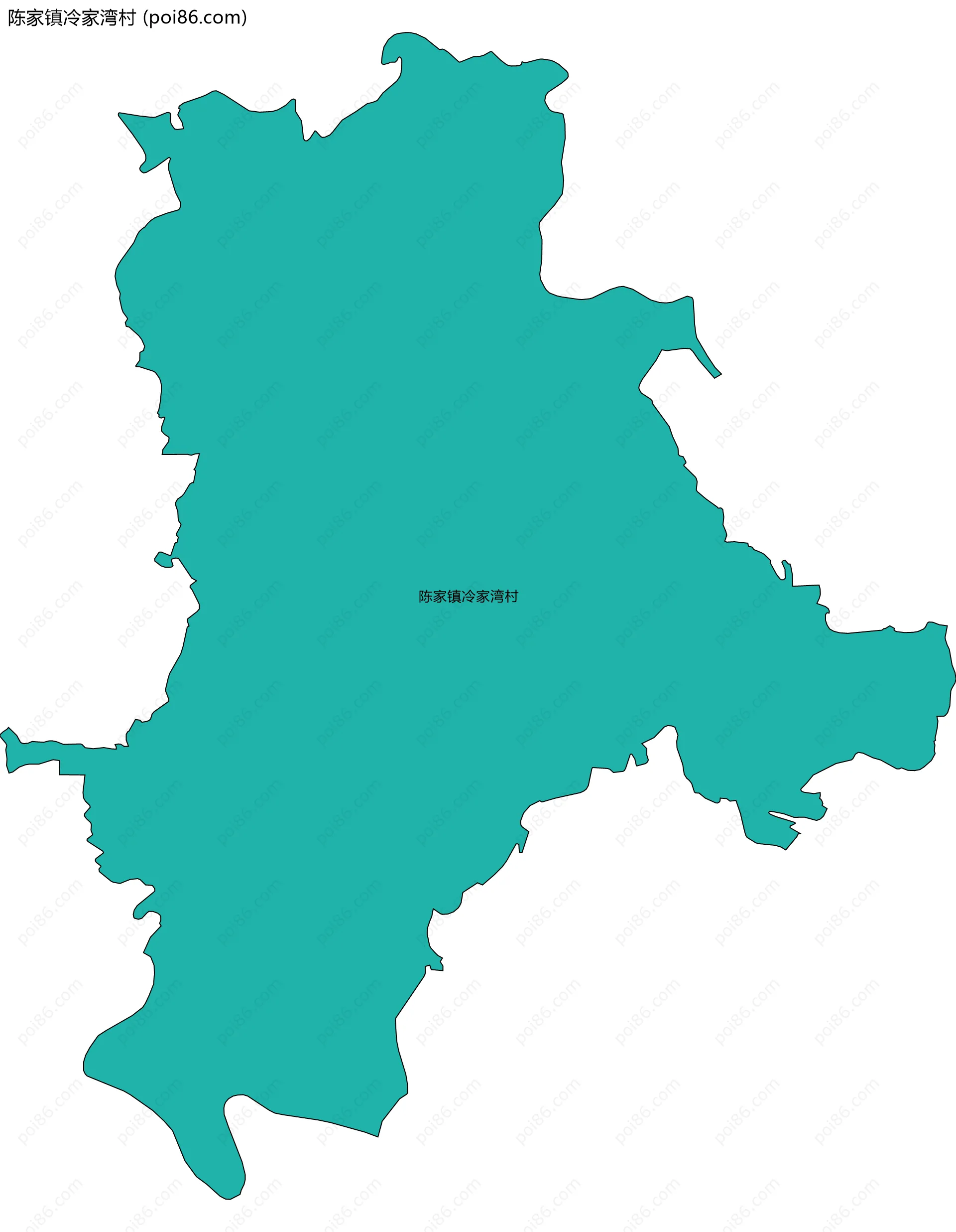 陈家镇冷家湾村边界地图