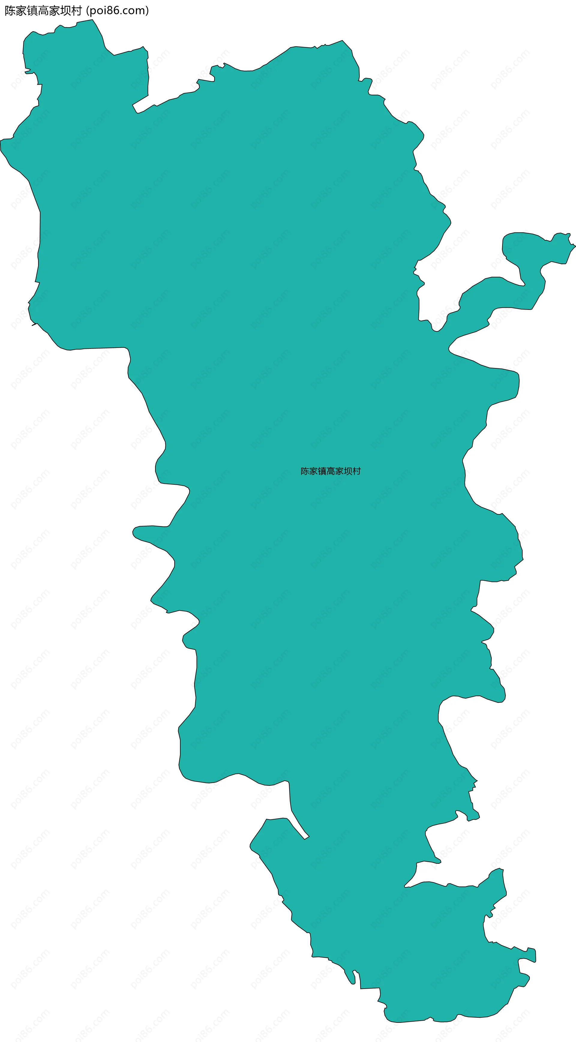 陈家镇高家坝村边界地图