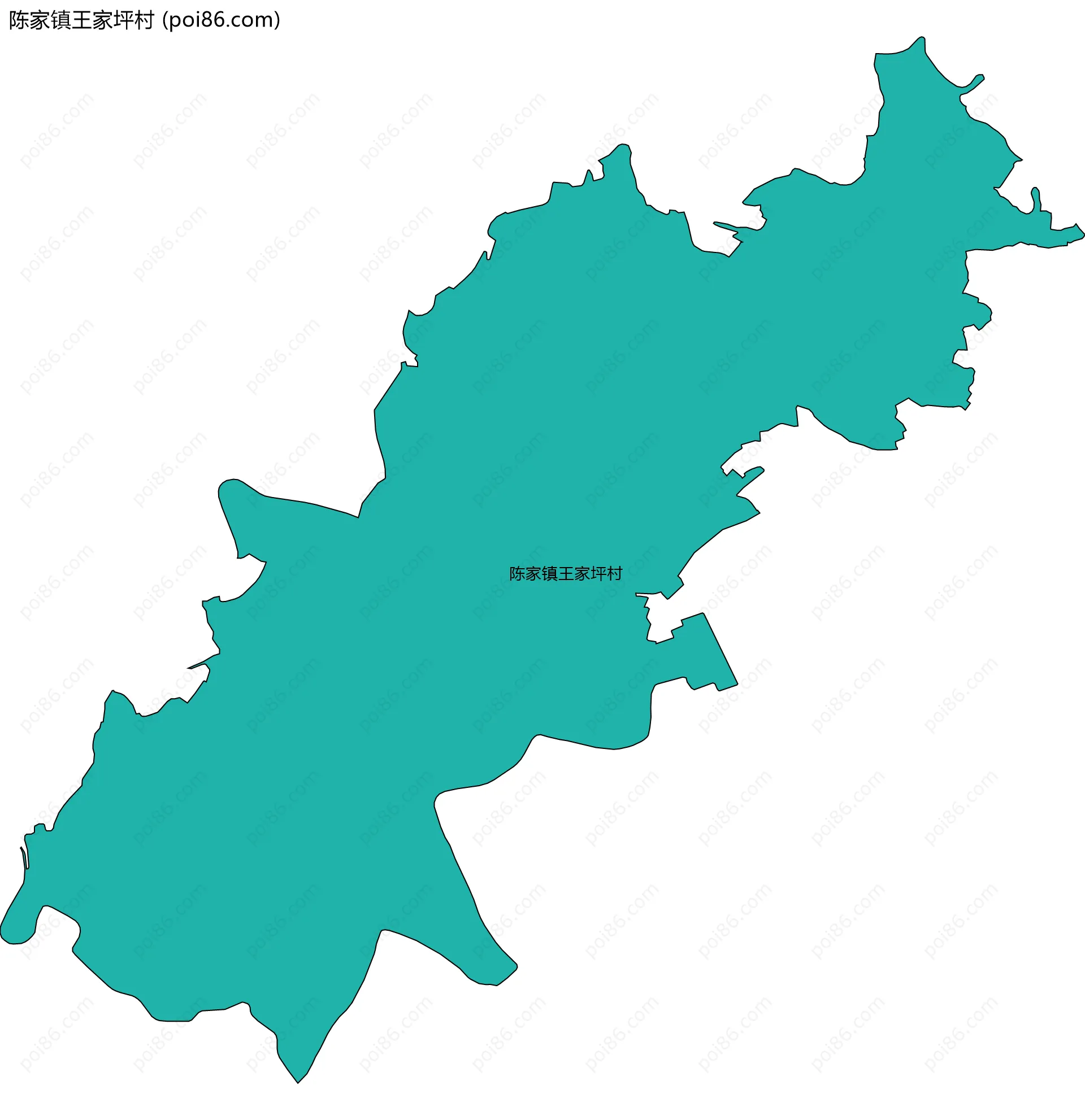 陈家镇王家坪村边界地图