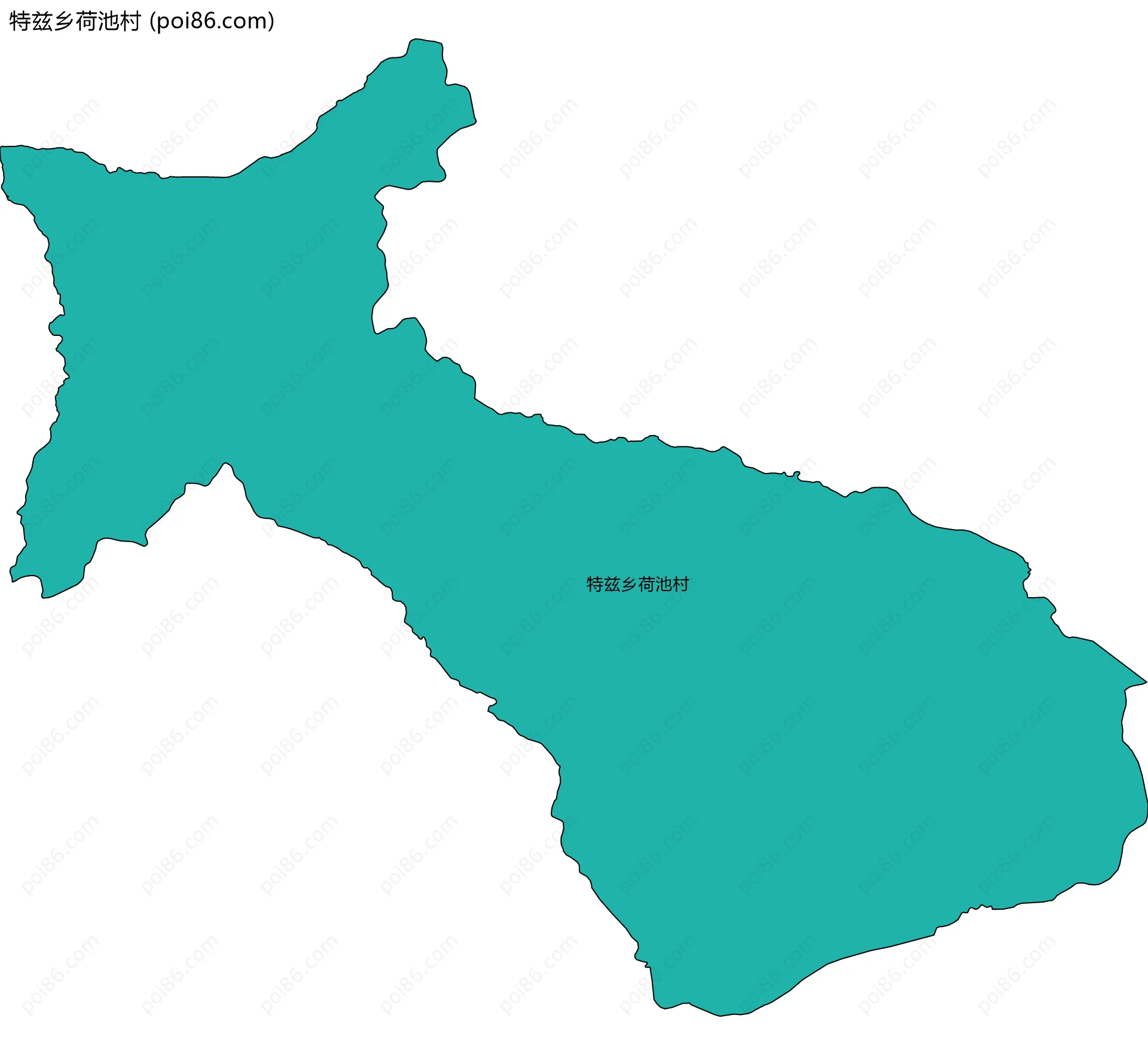 特兹乡荷池村边界地图