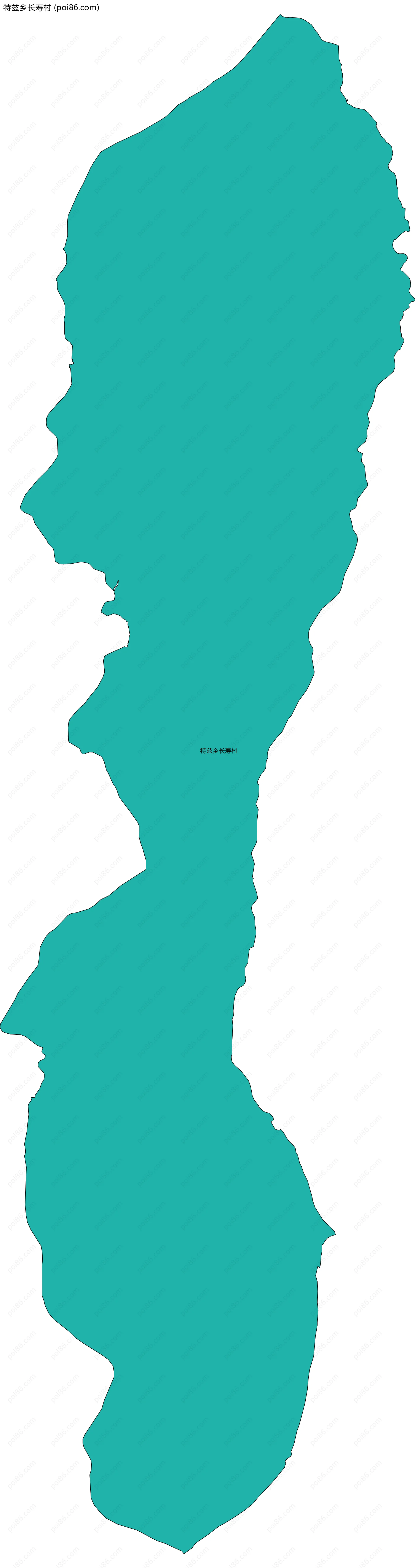 特兹乡长寿村边界地图