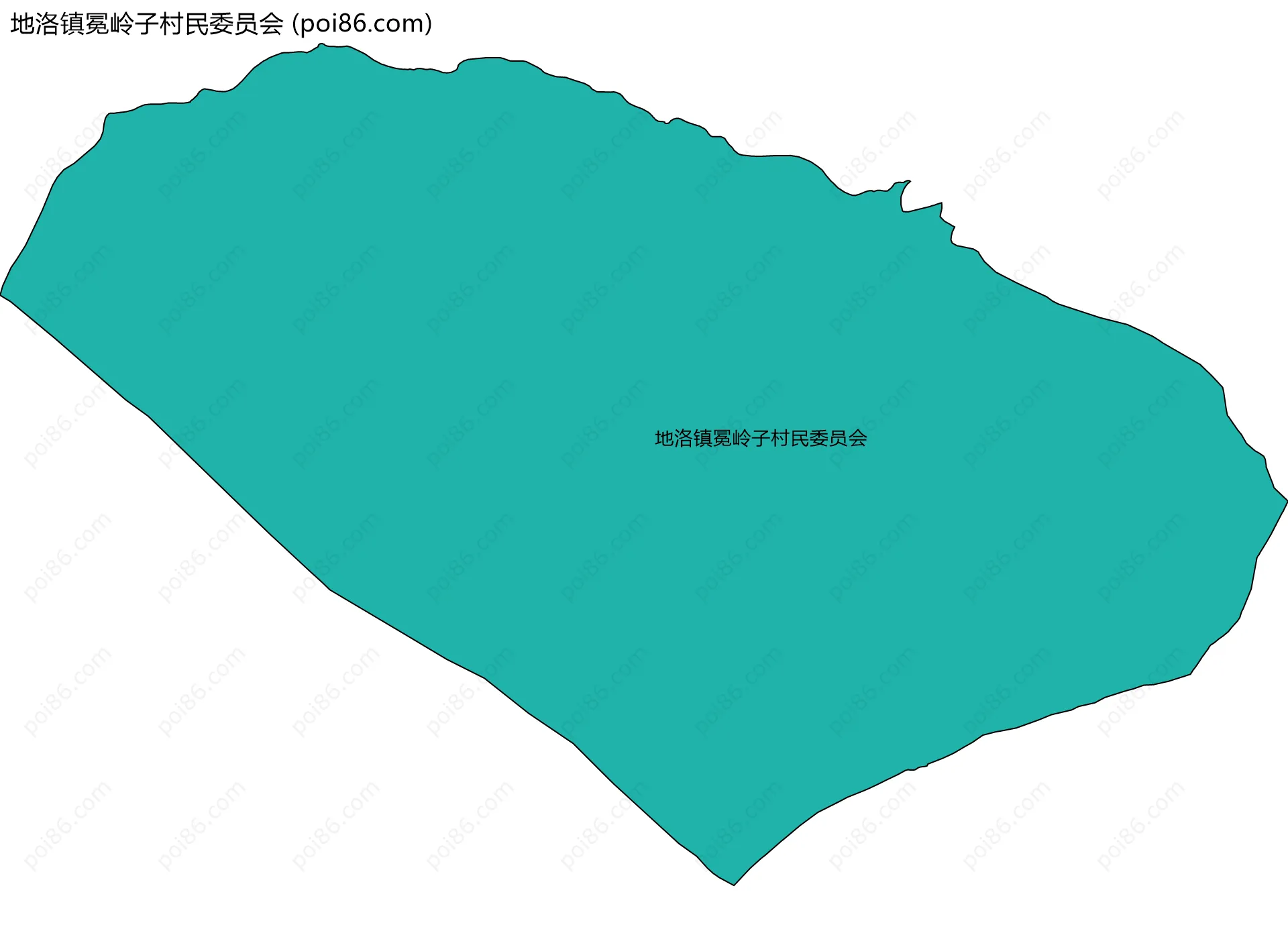 地洛镇冕岭子村民委员会边界地图