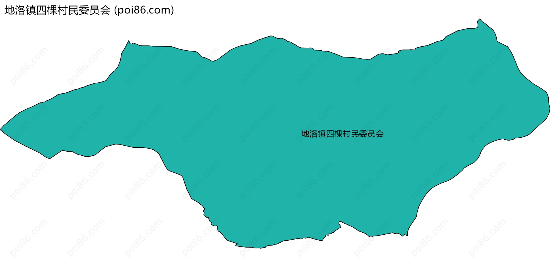 地洛镇四棵村民委员会边界地图